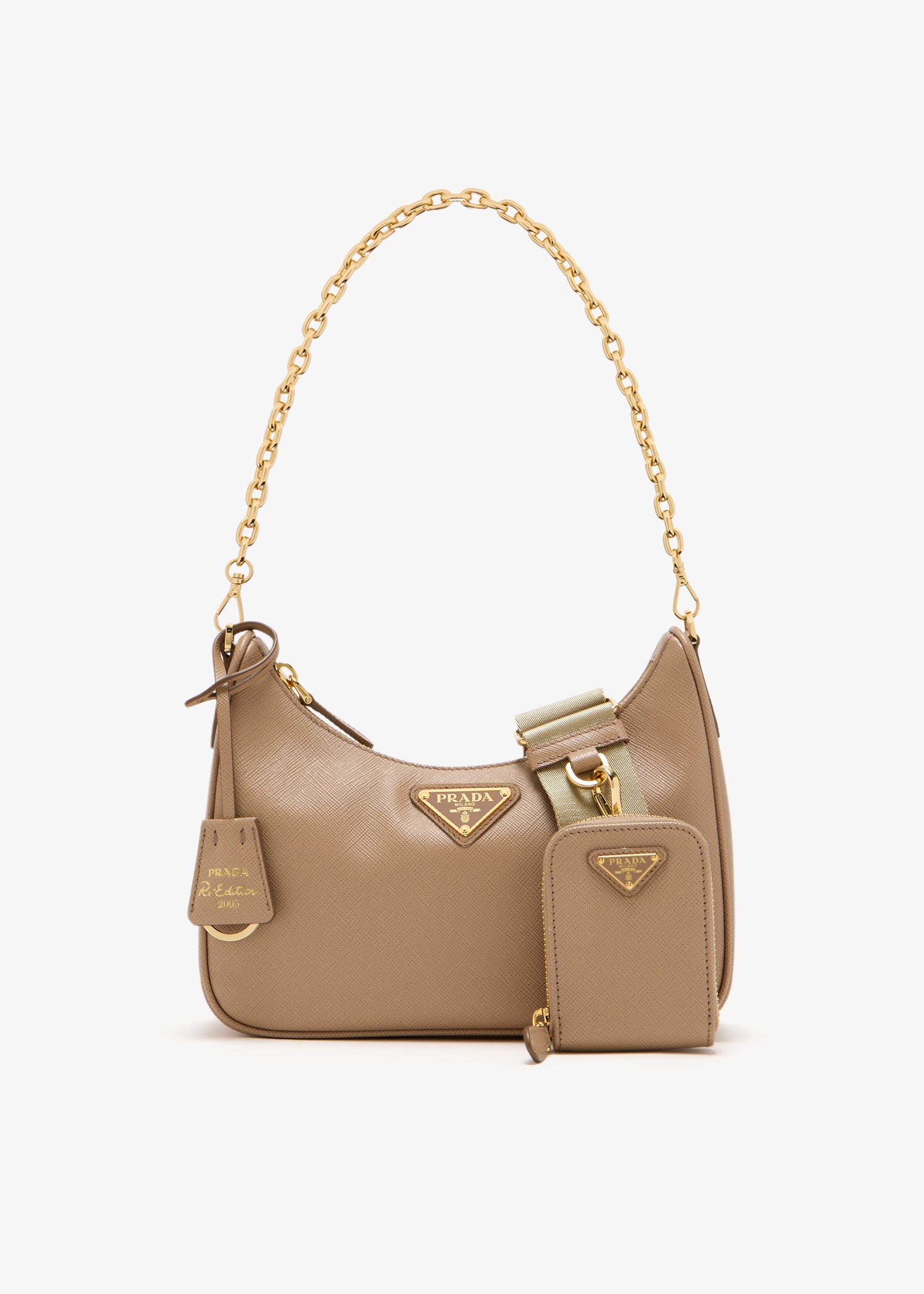 

Prada Re-Edition 2005 Saffiano leather bag, Beige
