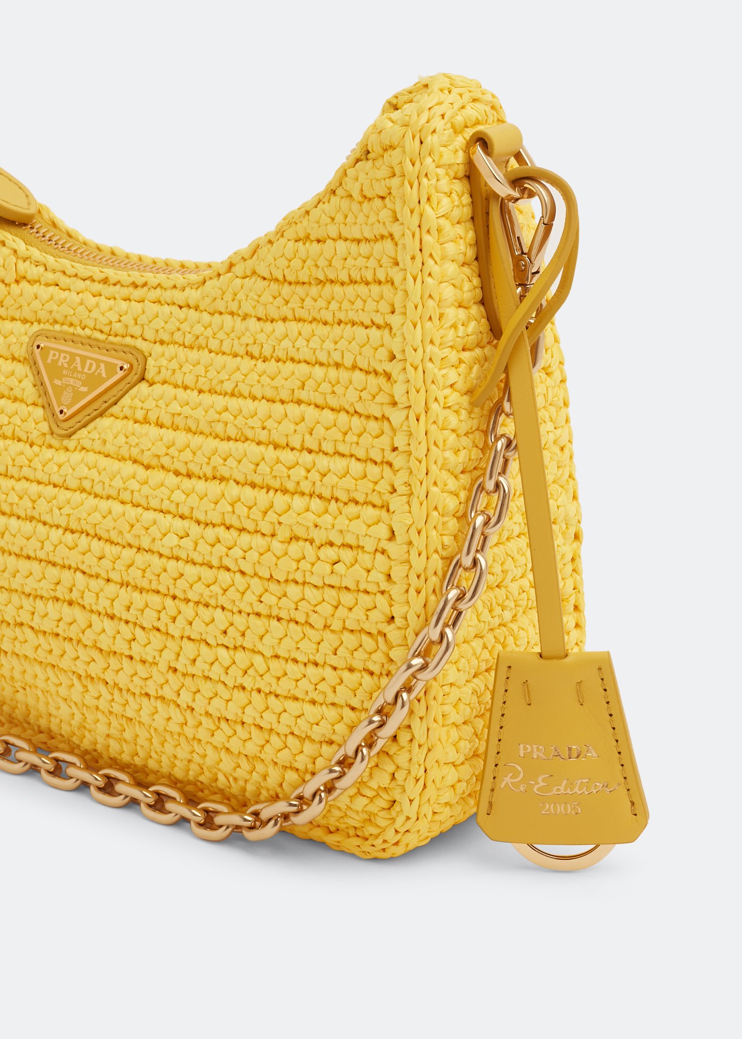 

Re-Edition 2005 raffia bag, Yellow