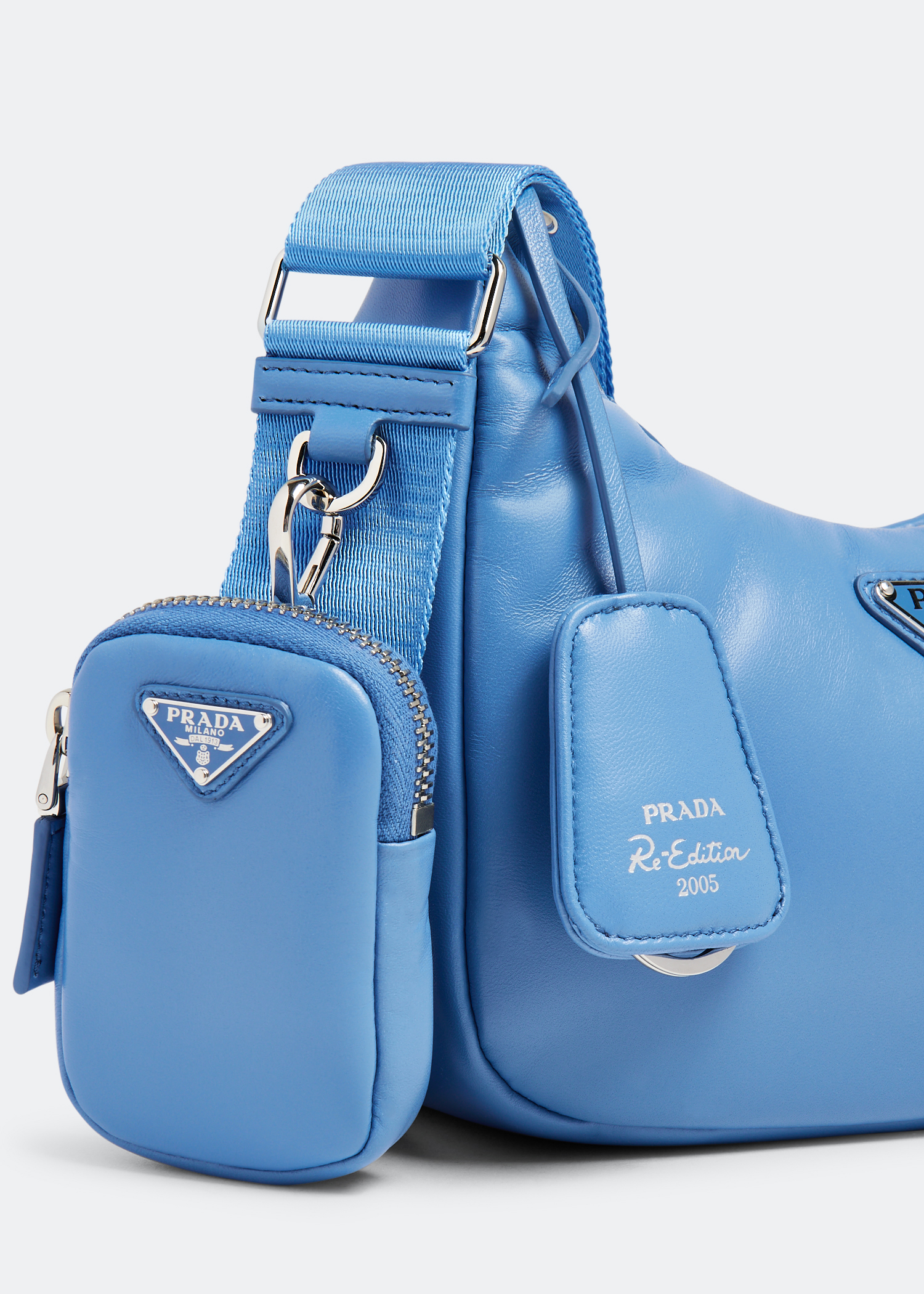 

Re-Edition 2005 padded leather mini bag, Blue