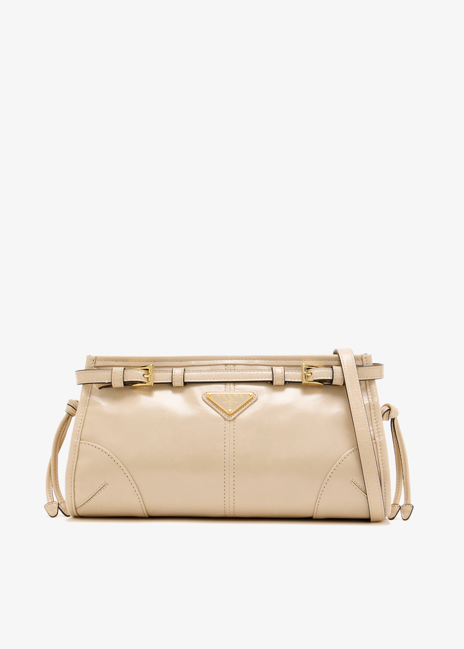 

Prada Bonnie small leather shoulder bag, Beige