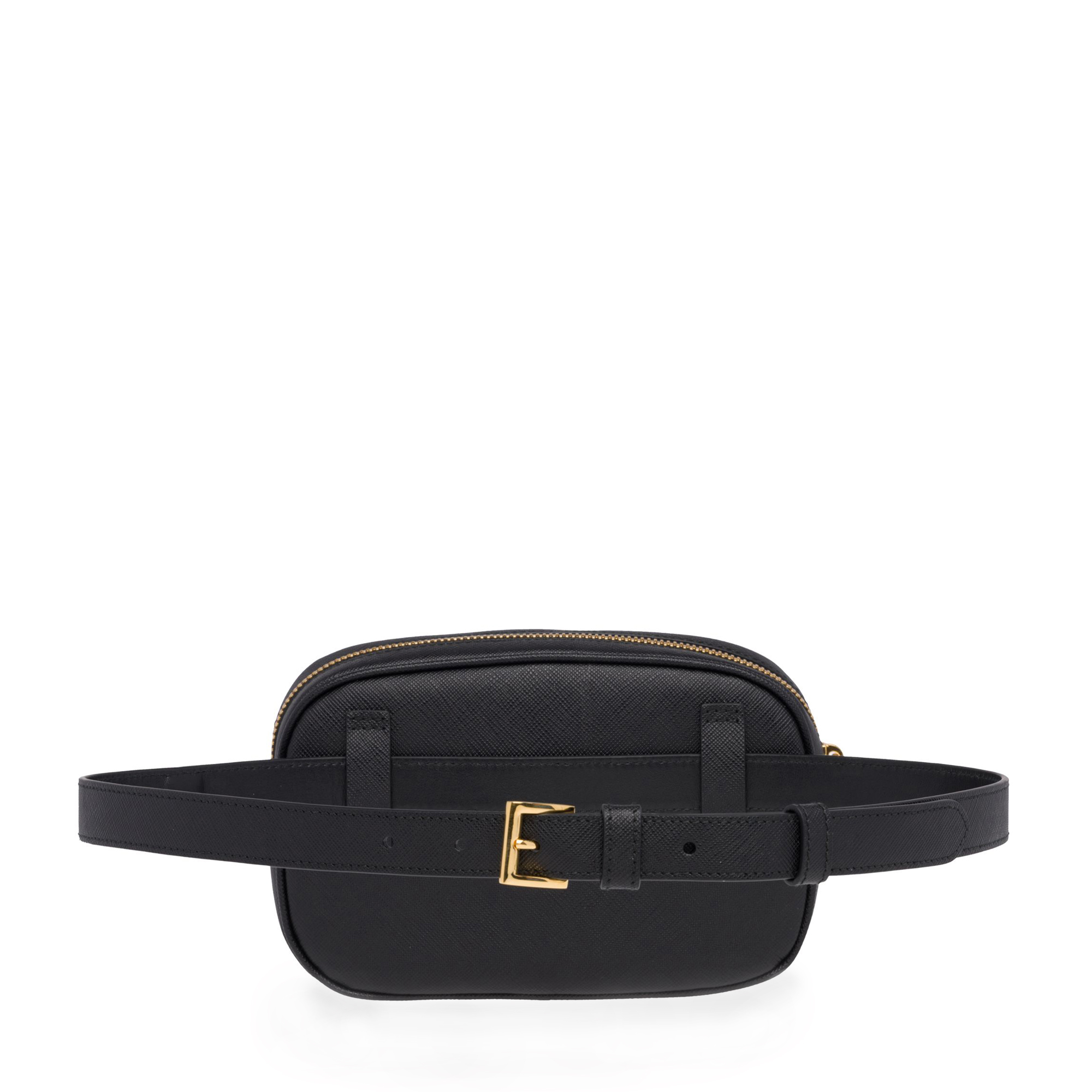 

Saffiano leather belt bag, Black