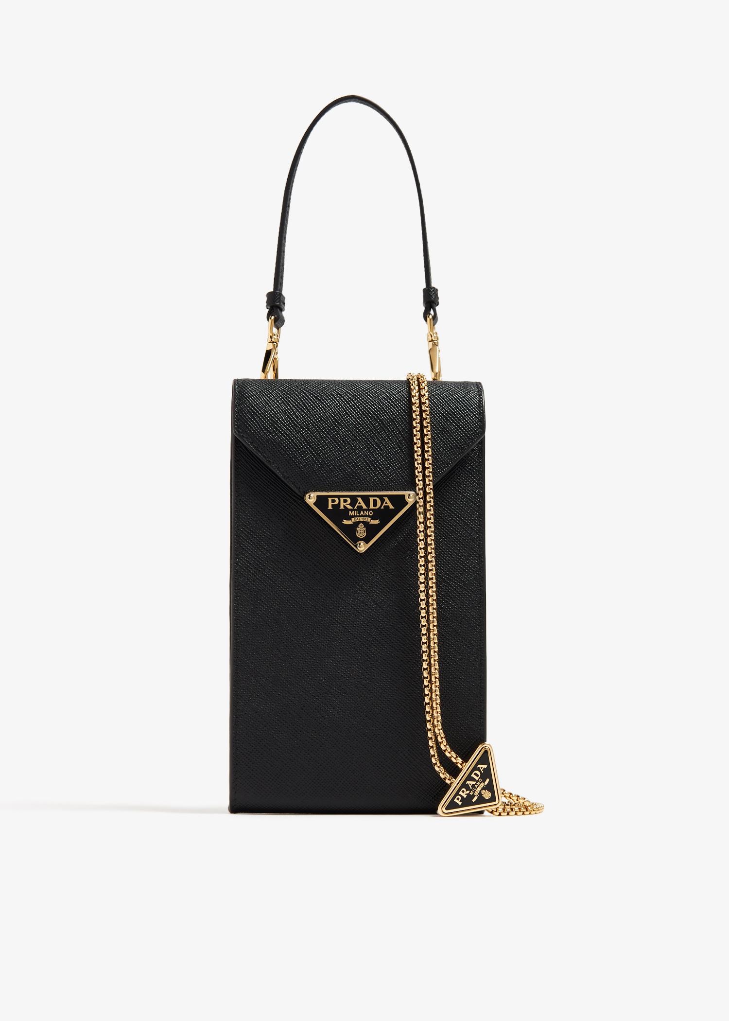 

Saffiano leather mini-bag, Black