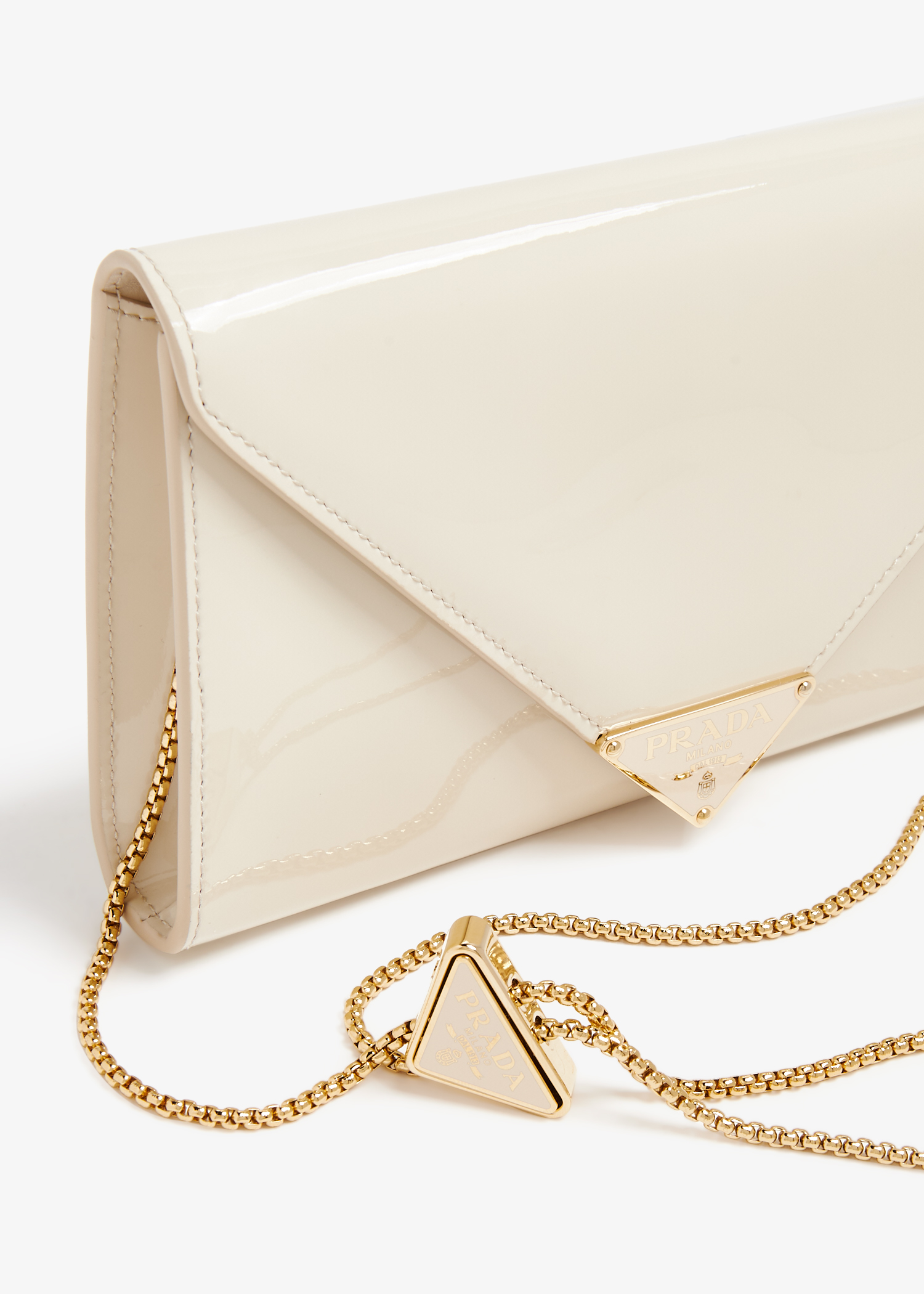 

Patent leather mini-bag, White