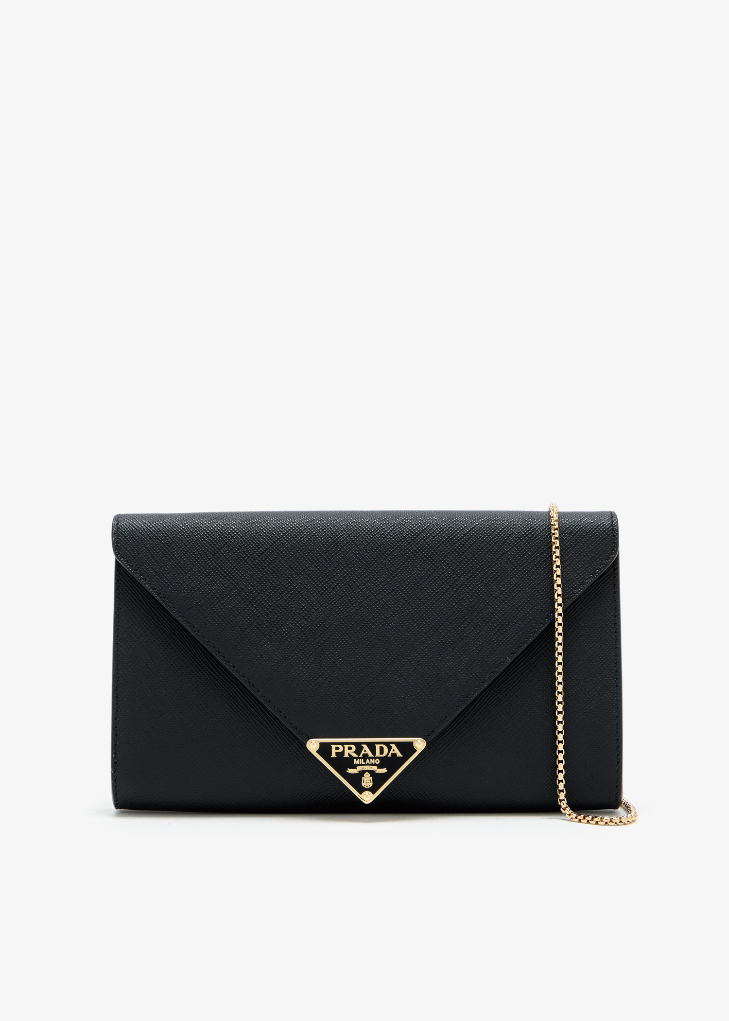 

Mini saffiano leather bag, Black