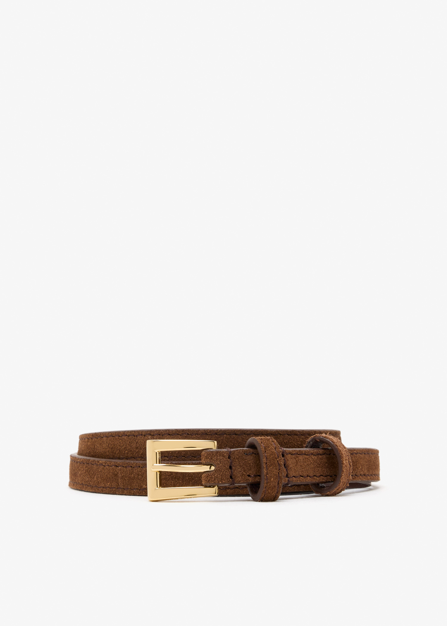 

Suede belt, Brown