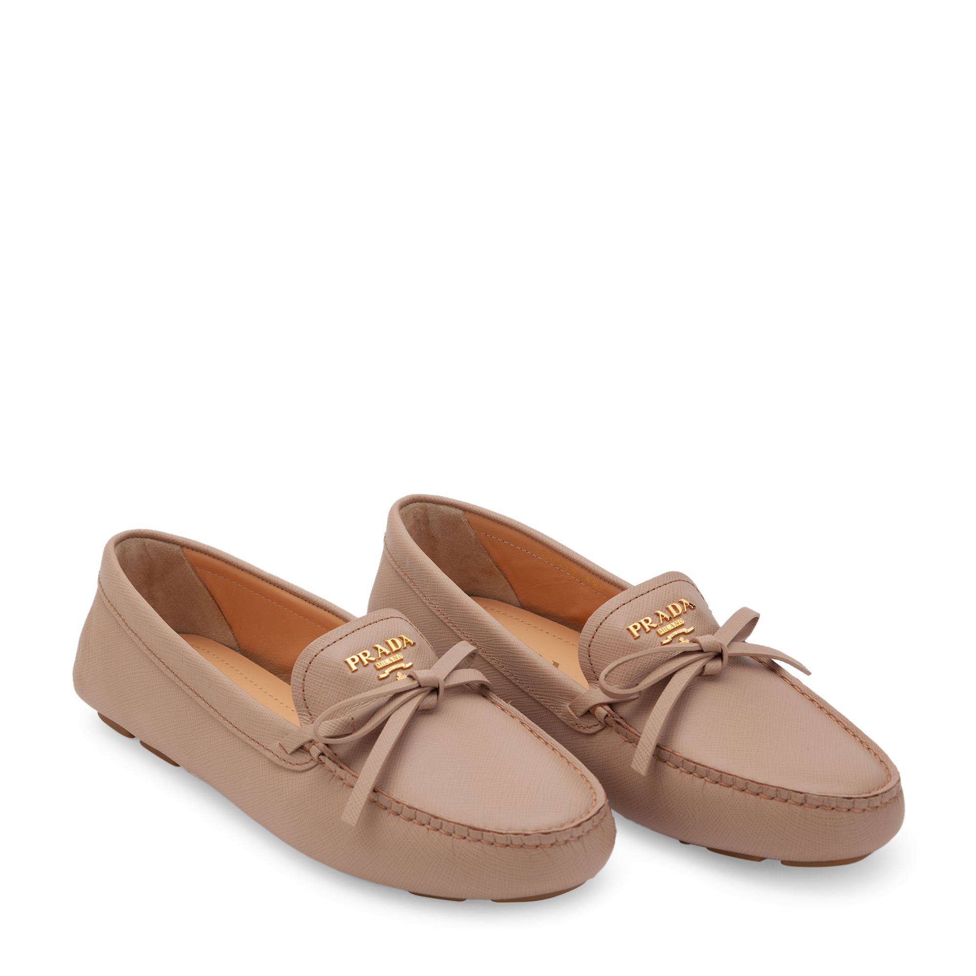 

Saffiano leather loafers, Beige