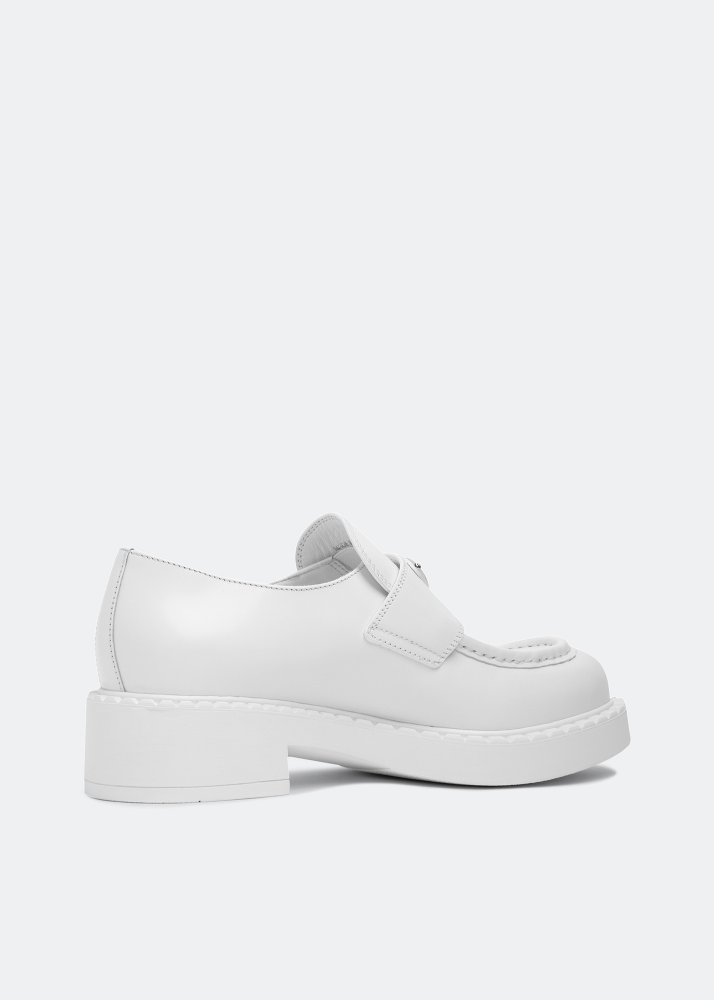 

Brushed leather loafers, White