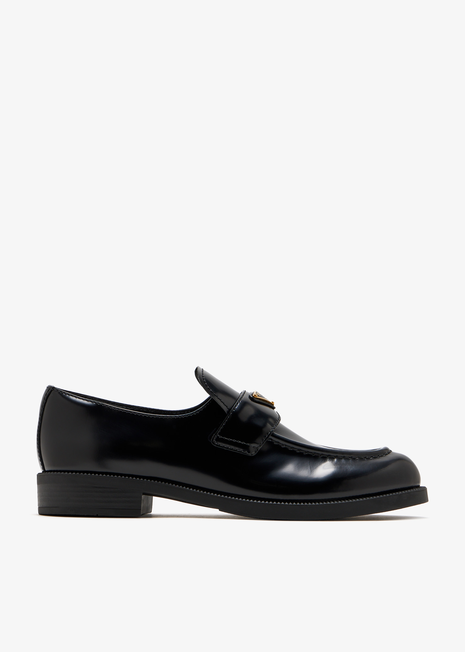 

Brushed leather loafers, Black