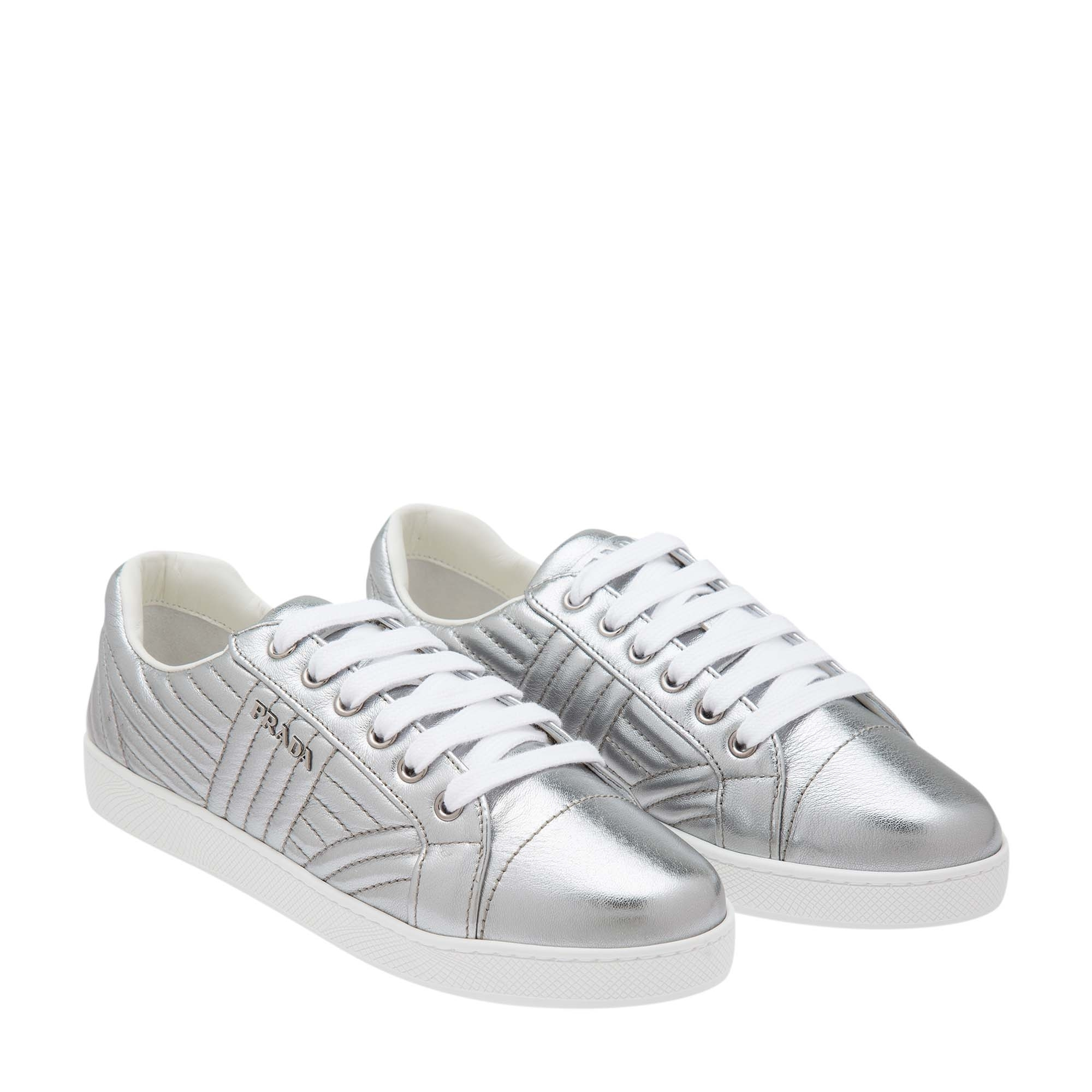 

Leather sneakers, Silver