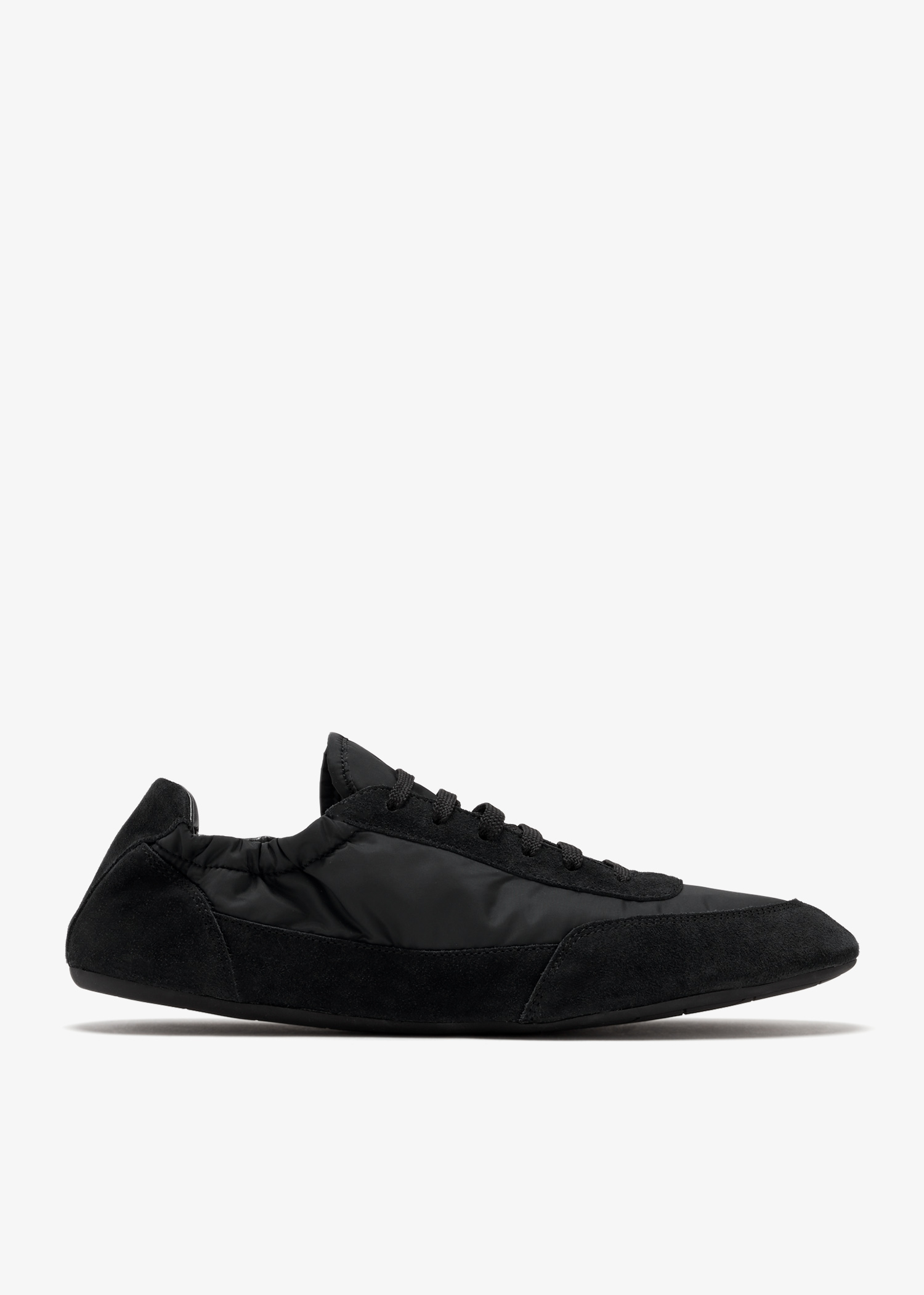 

Collapse Re-Nylon and suede sneakers, Black