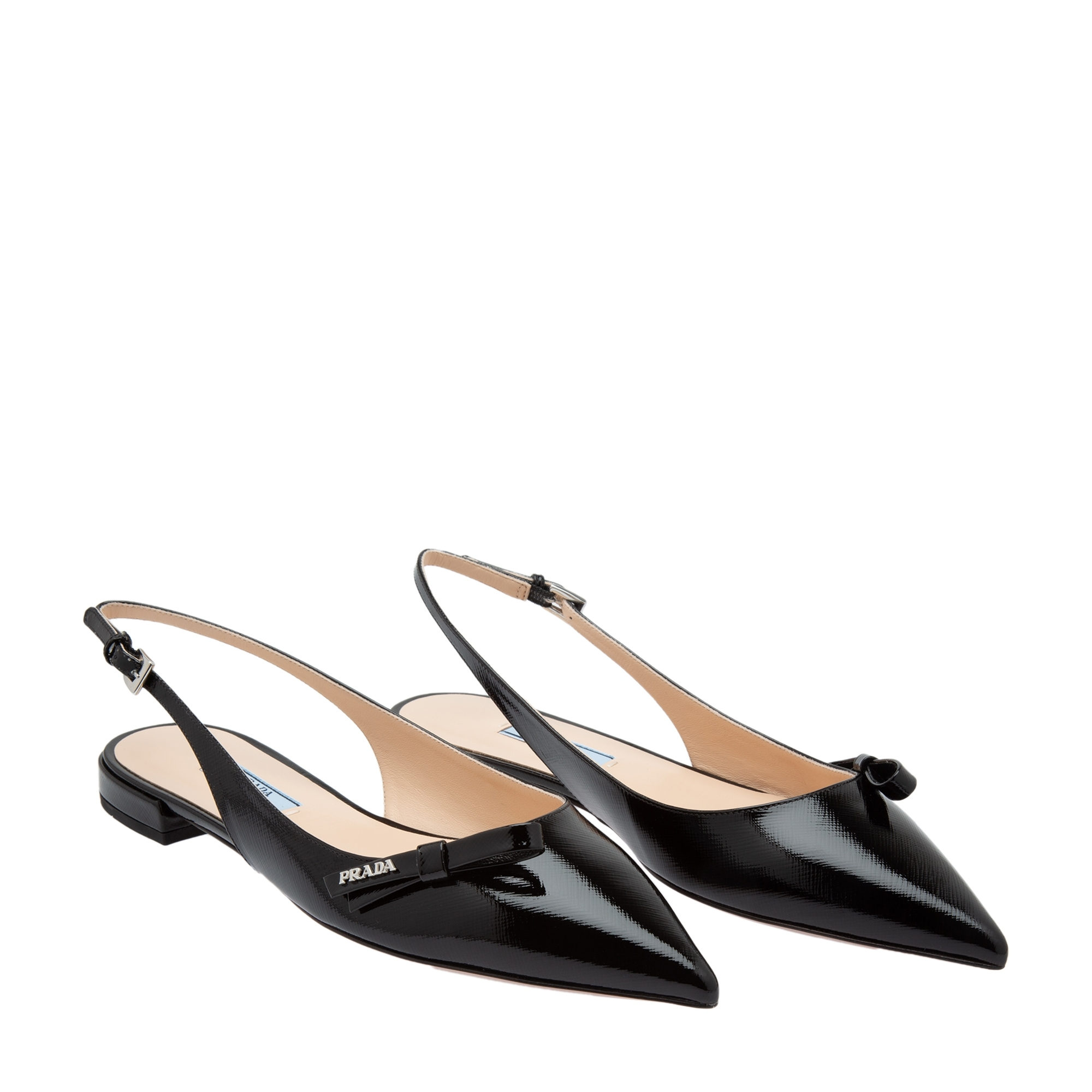 

Leather point-toe mules, Black