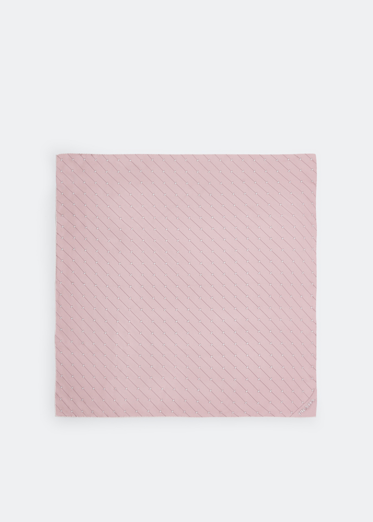 

Printed silk twill foulard, Pink