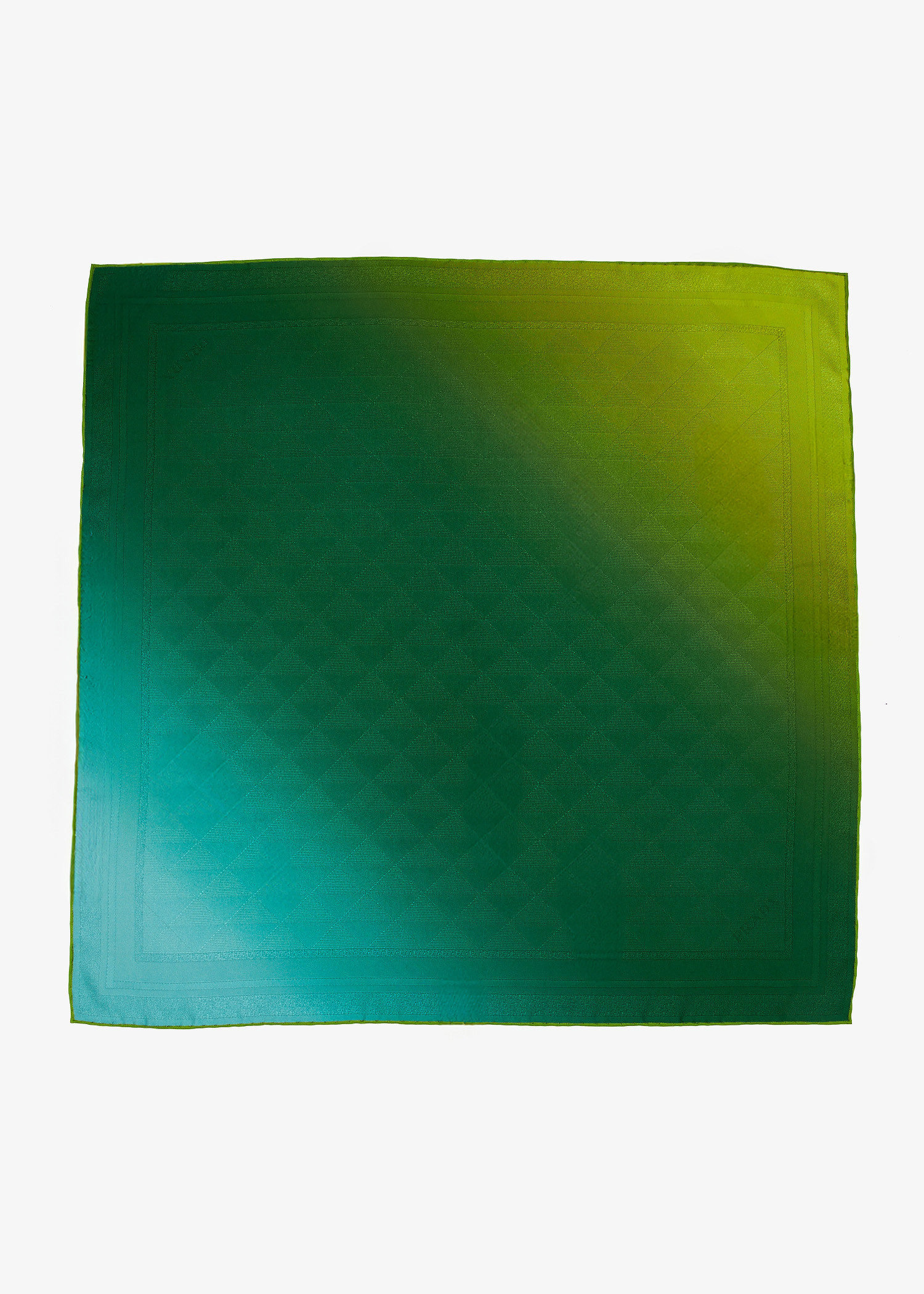 

Printed silk twill scarf, Green