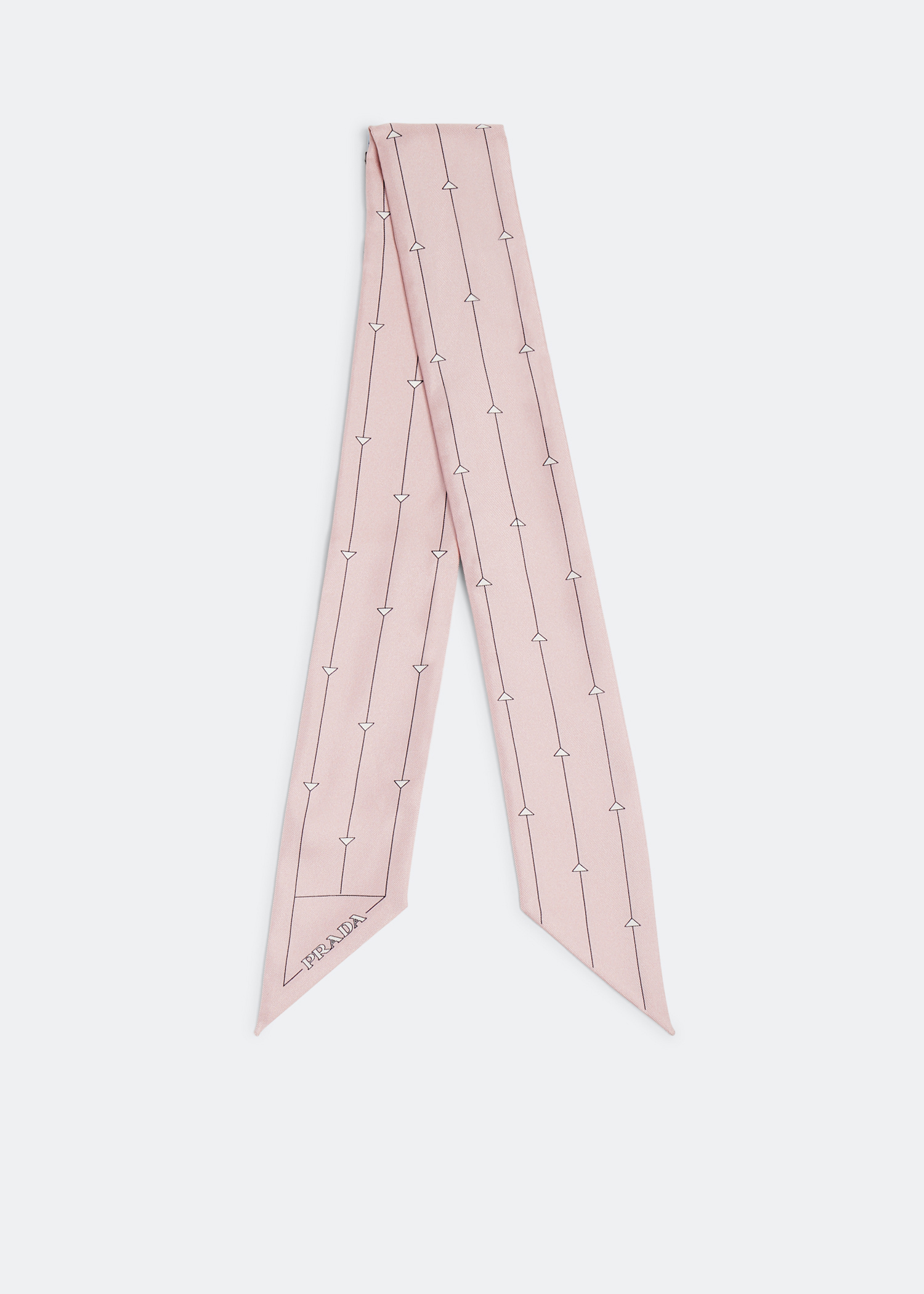 

Printed silk twill scarf, Pink