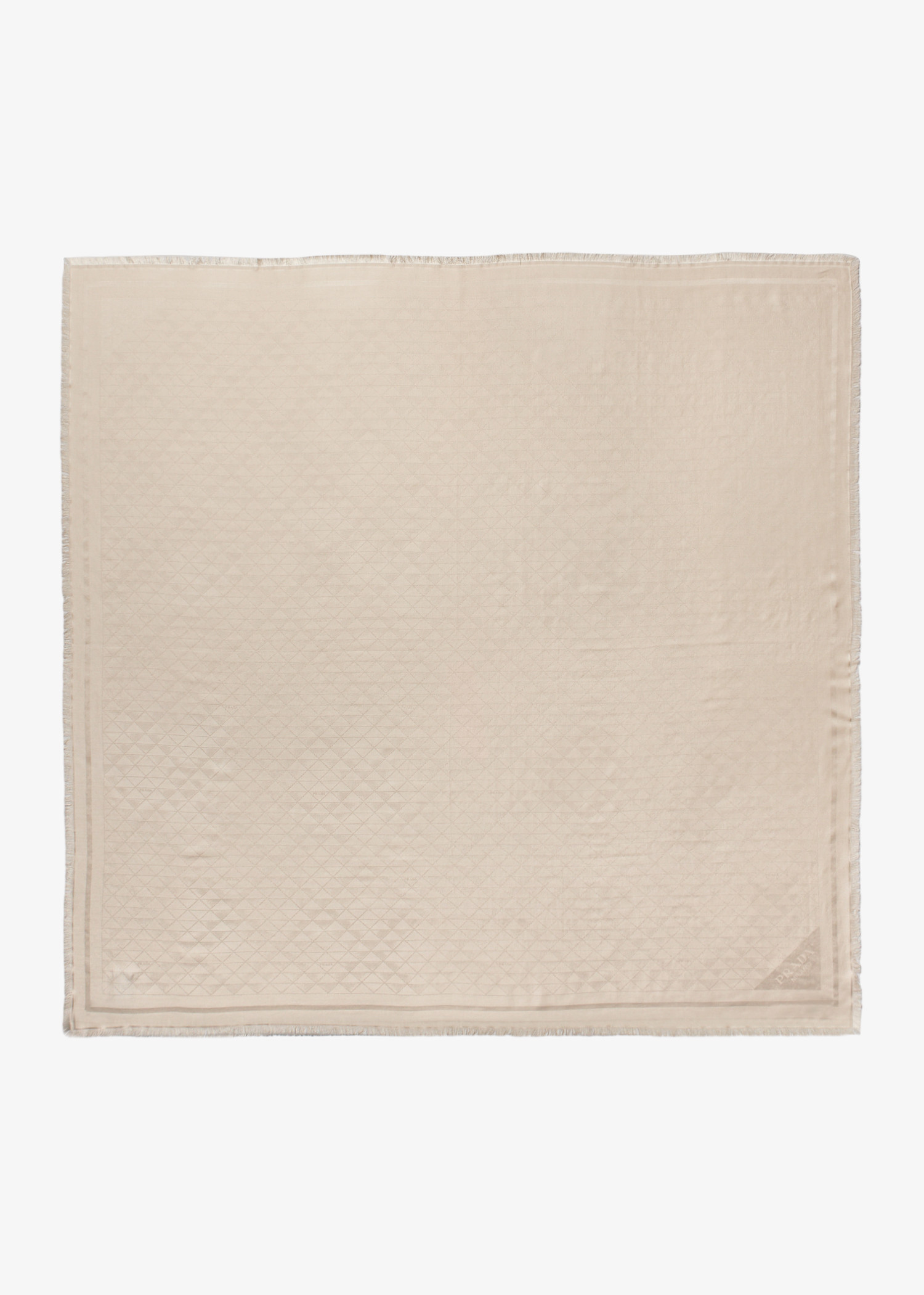 

Symbole silk and wool jacquard shawl, Beige