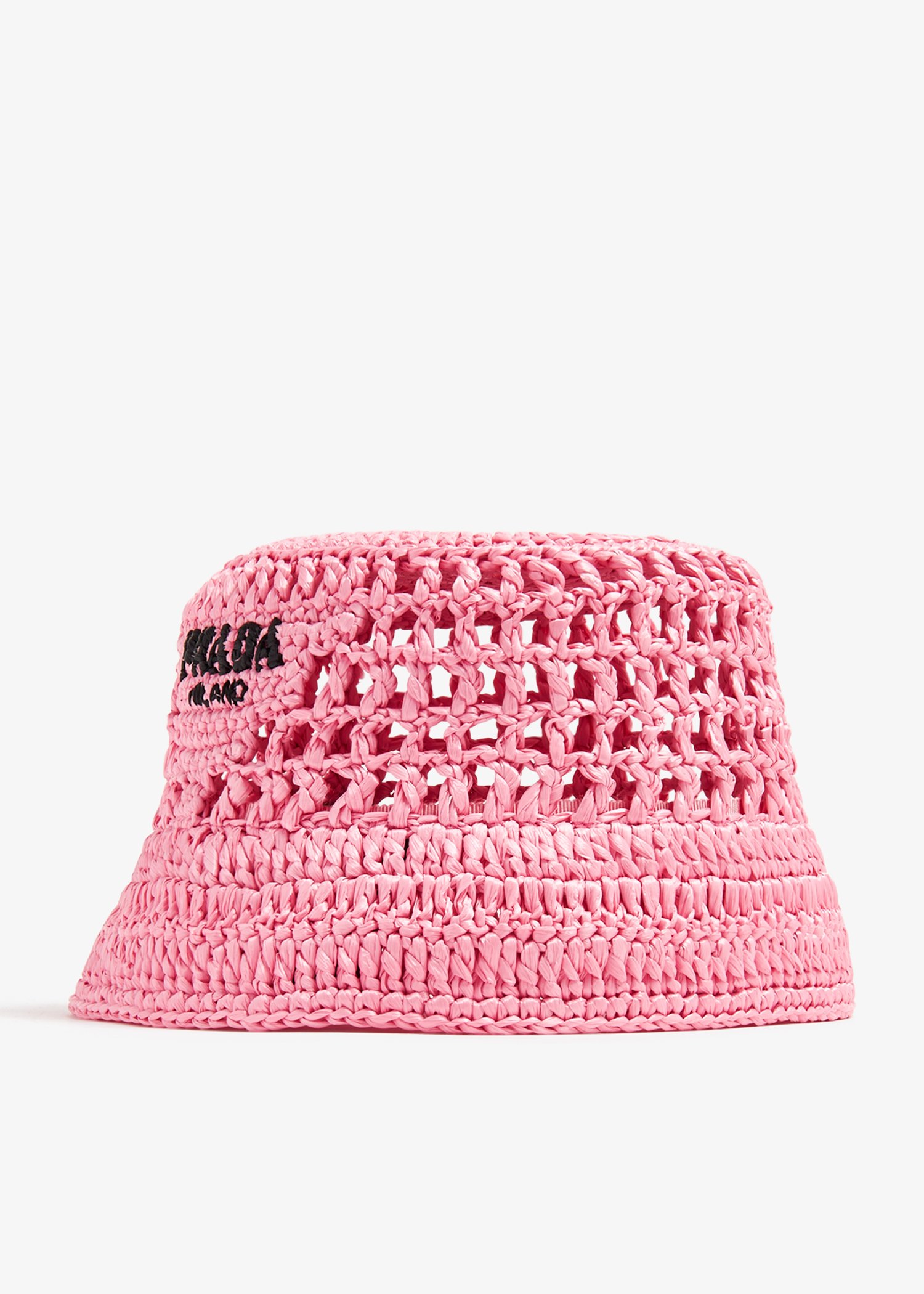 

Woven fabric bucket hat, Pink