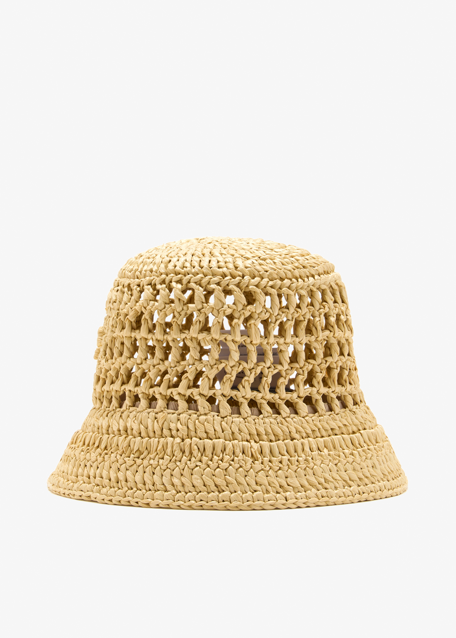 

Crochet bucket hat, Beige