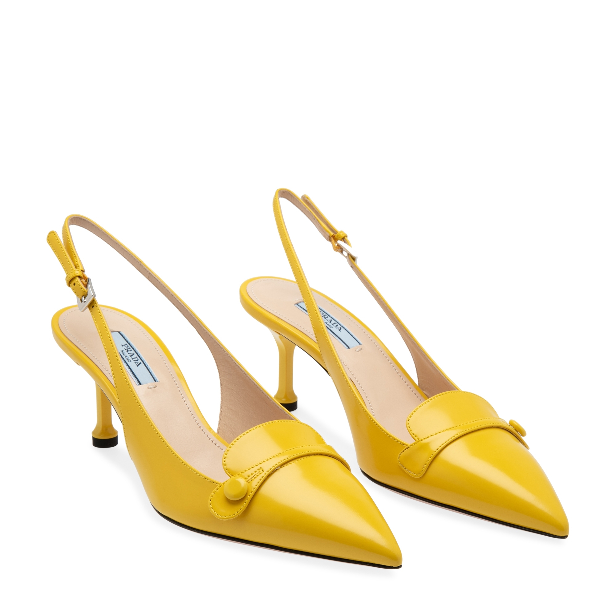 

Slingback leather pumps, Yellow