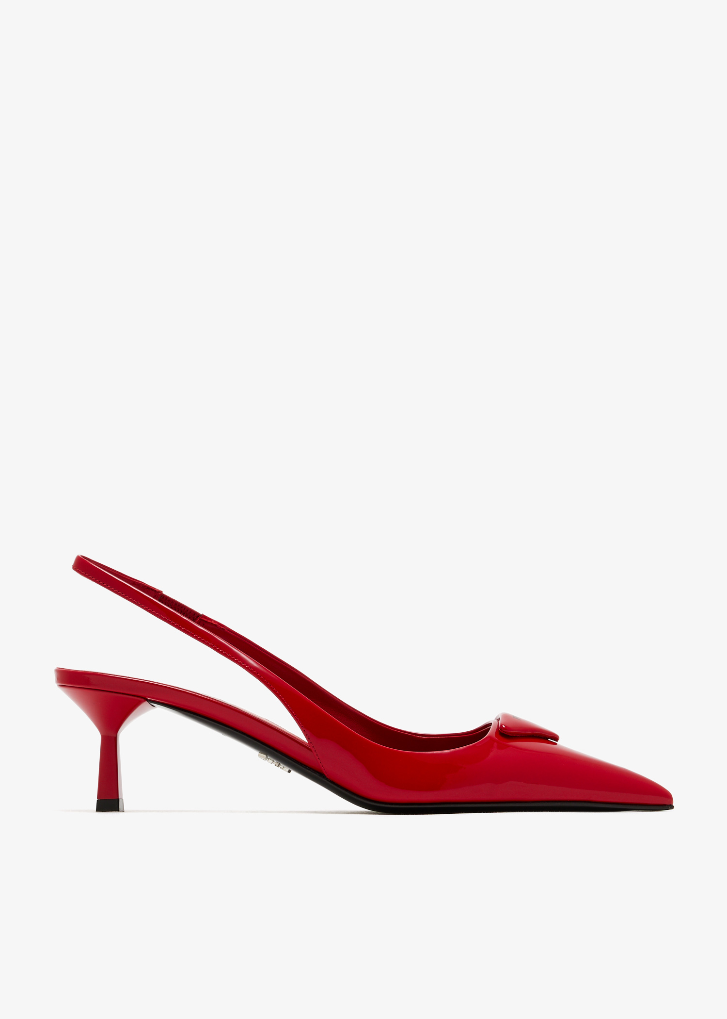 

Patent leather slingback pumps, Red