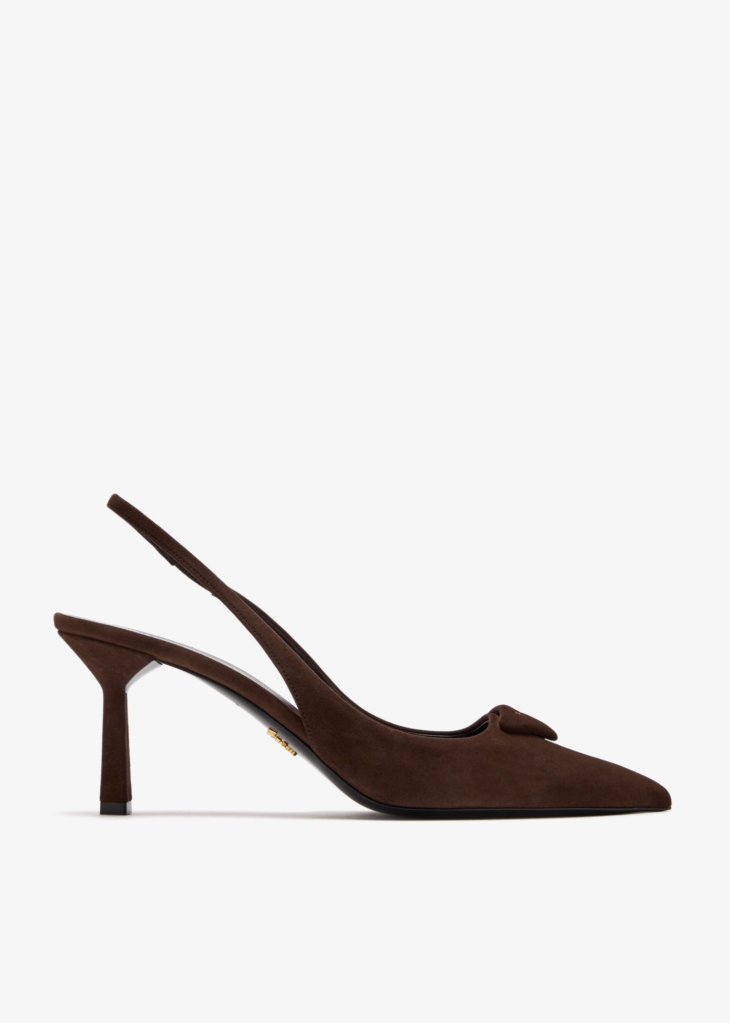 

Suede slingback pumps, Brown