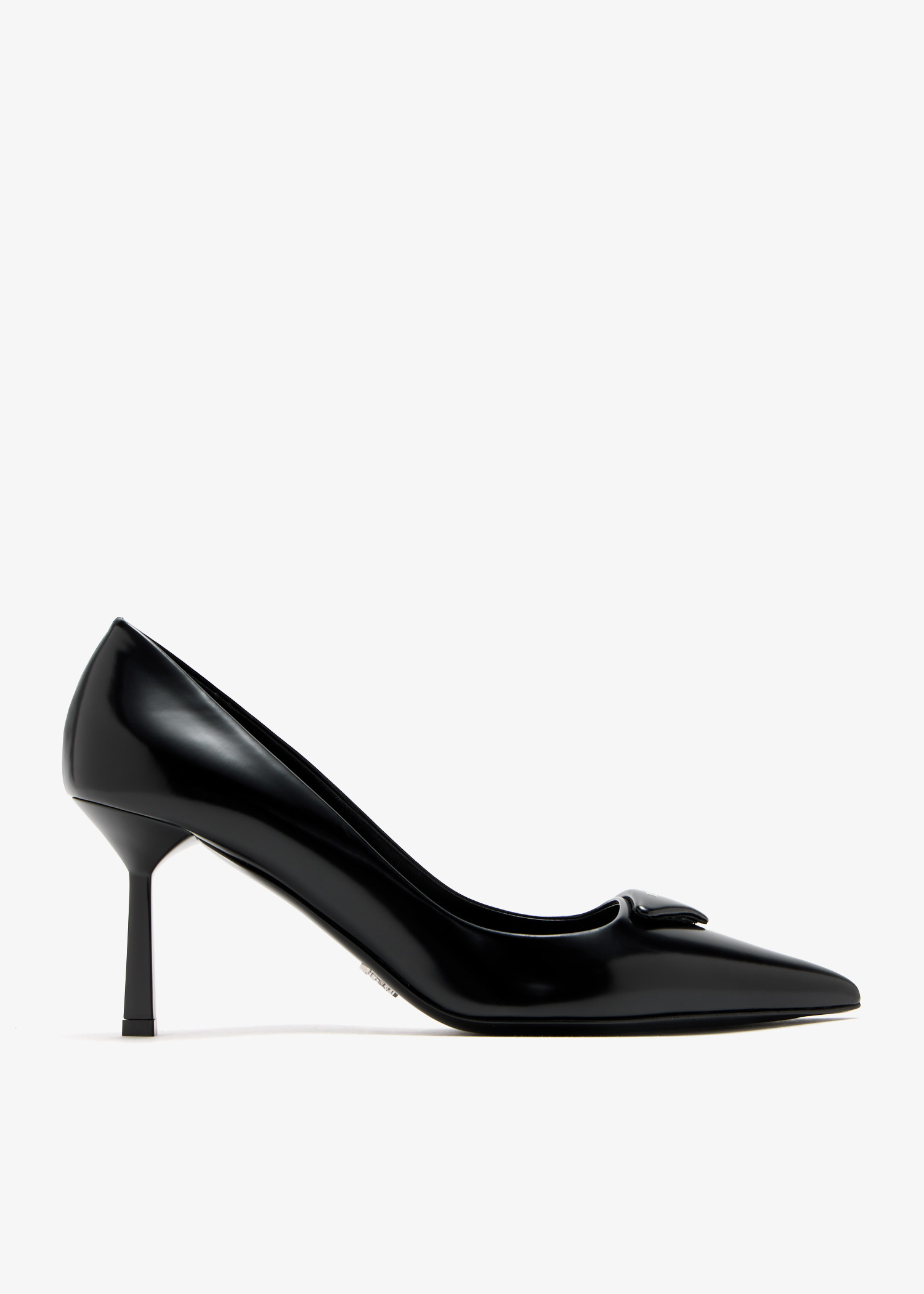 

Brushed leather pumps, Black