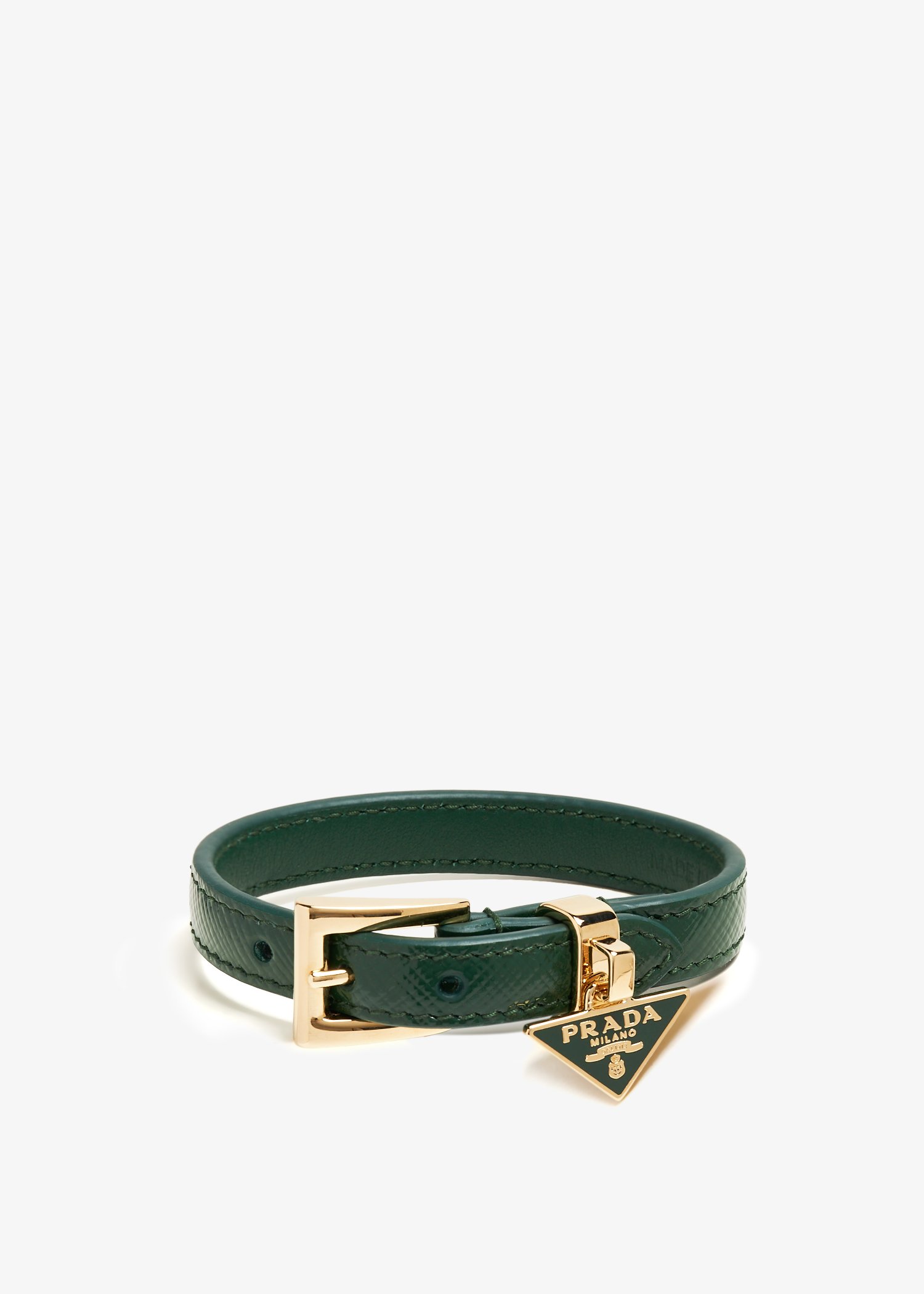 

Saffiano patent leather bracelet, Green