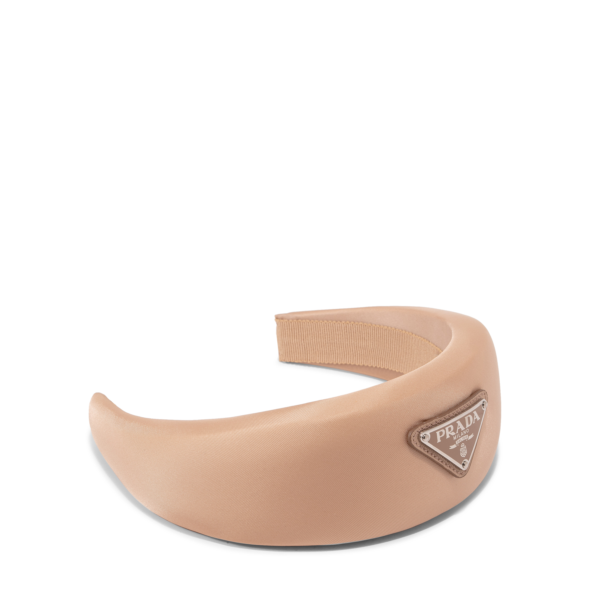 

Satin headband, Beige