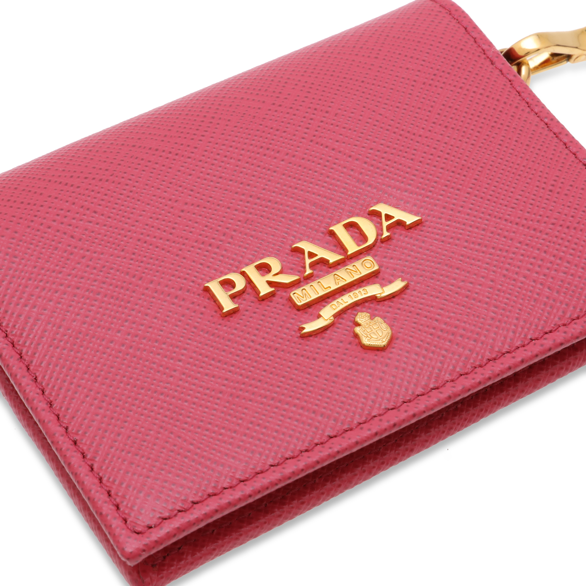 

Leather badge wallet, Pink