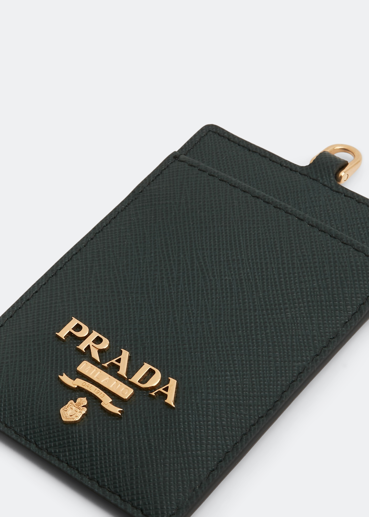 

Leather badge holder, Green
