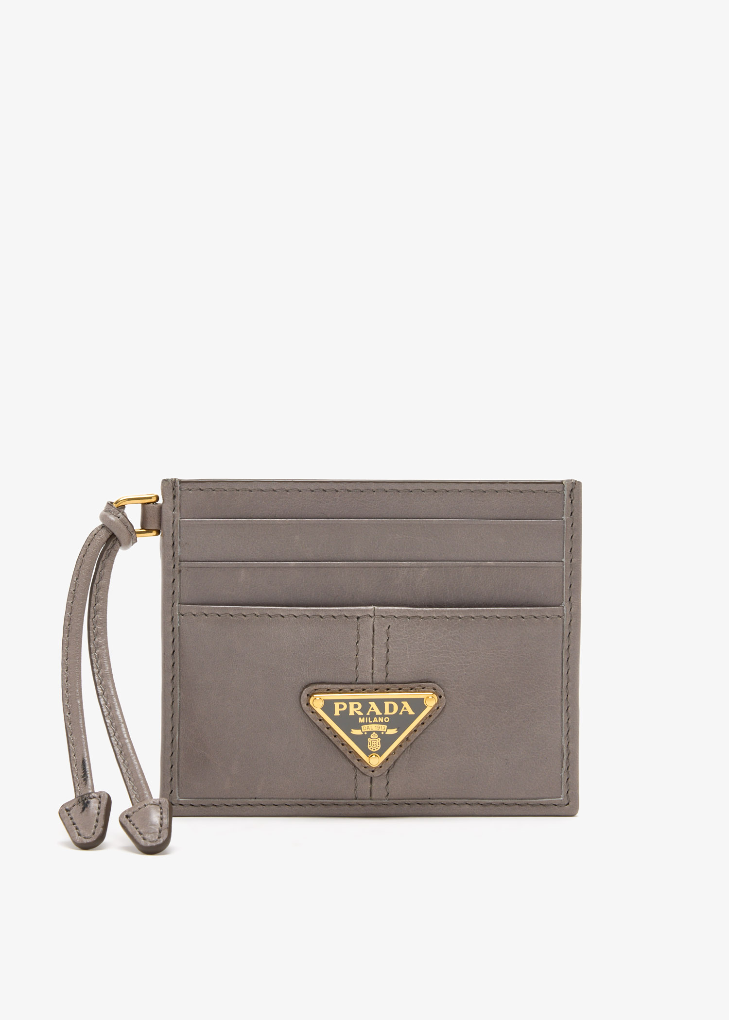 

Leather card holder, Grey