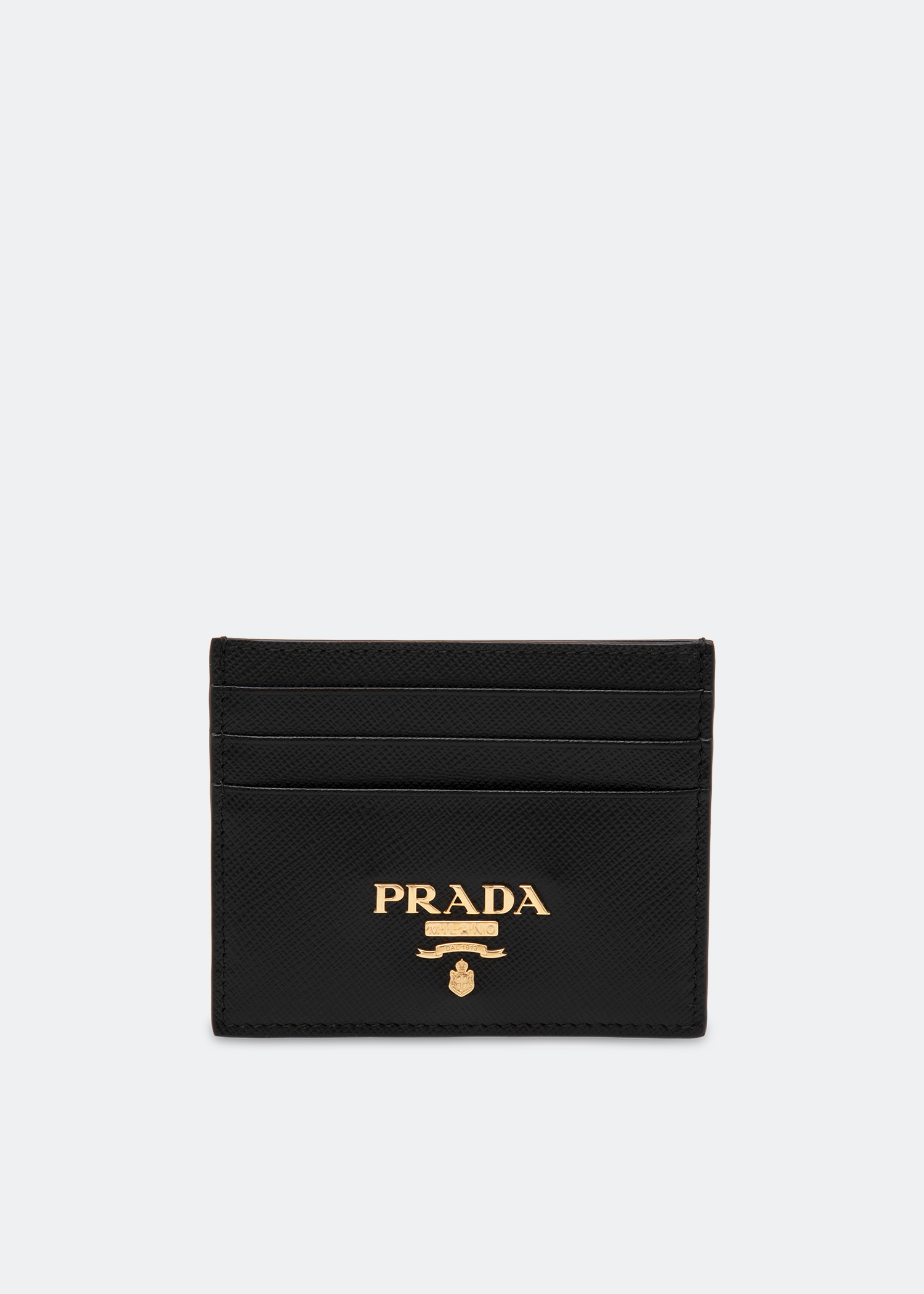 

Saffiano leather card holder, Black