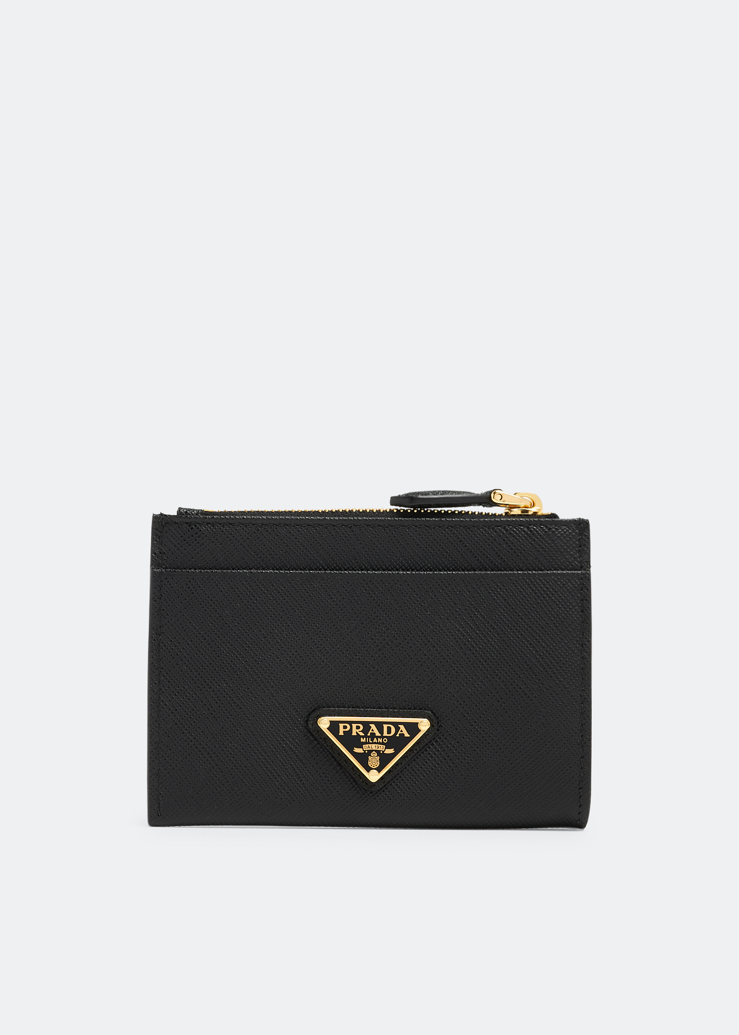 

Saffiano leather card holder, Black