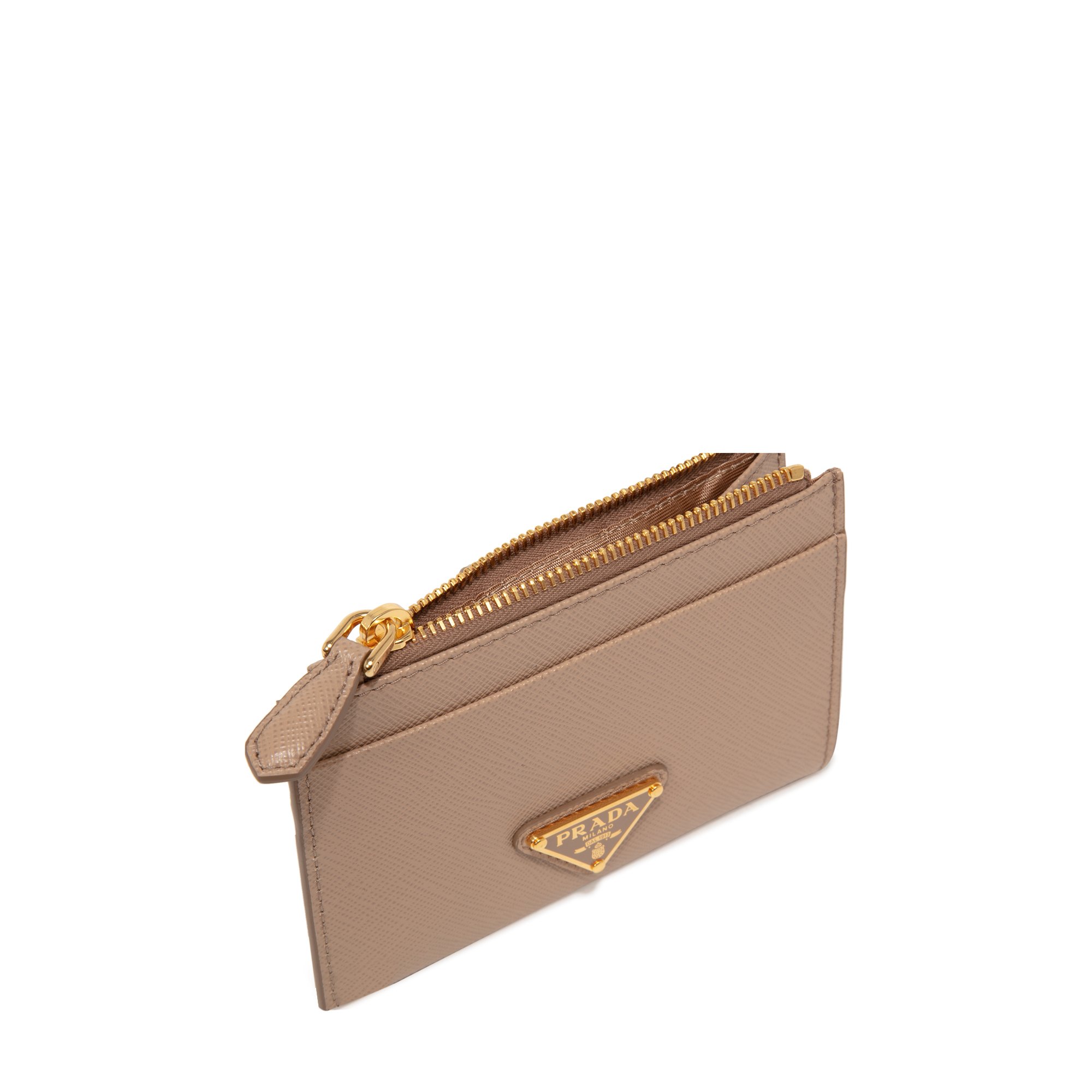 

Leather cardholder, Beige