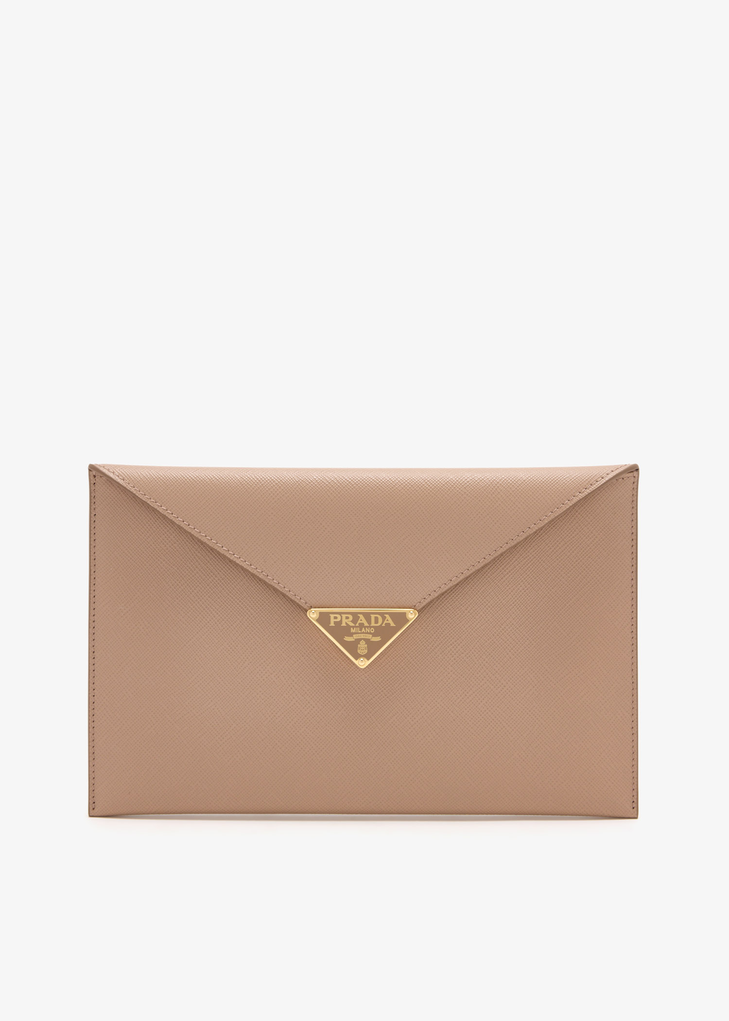 

Saffiano leather envelope clutch, Pink