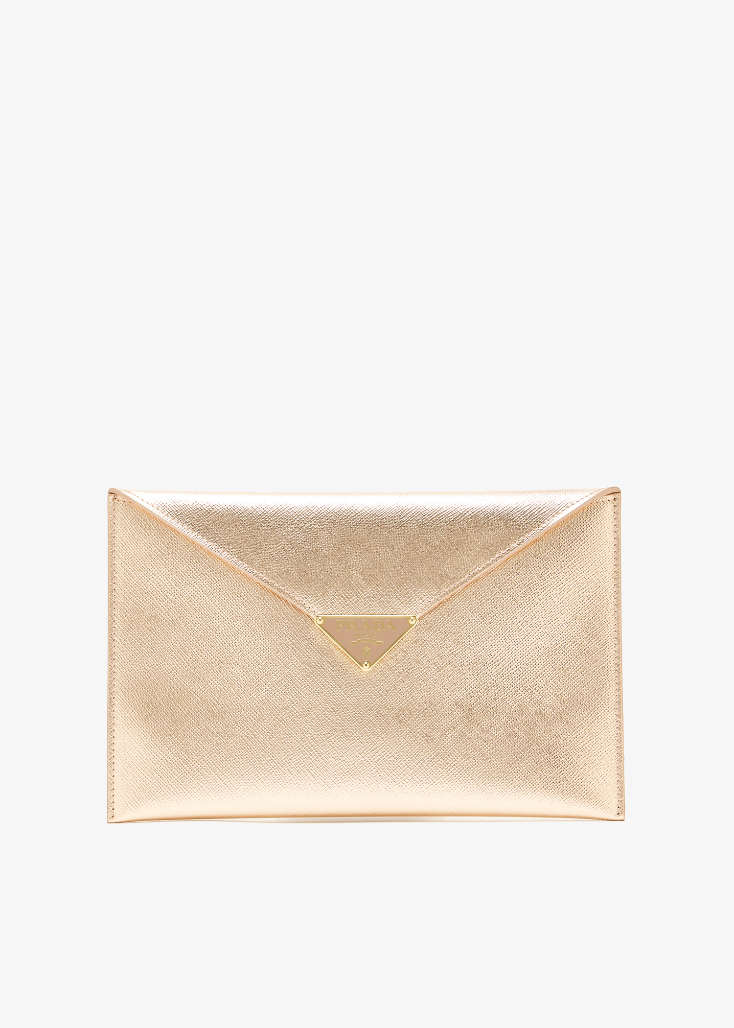 

Saffiano leather envelope clutch, Pink