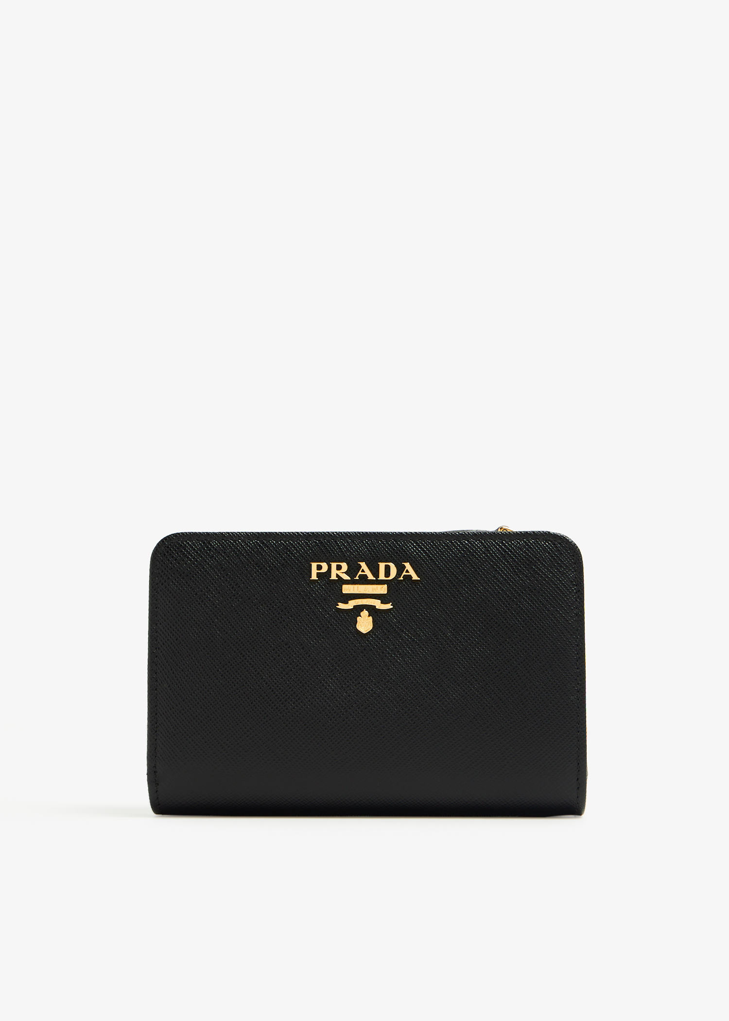

Saffiano leather small wallet, Black