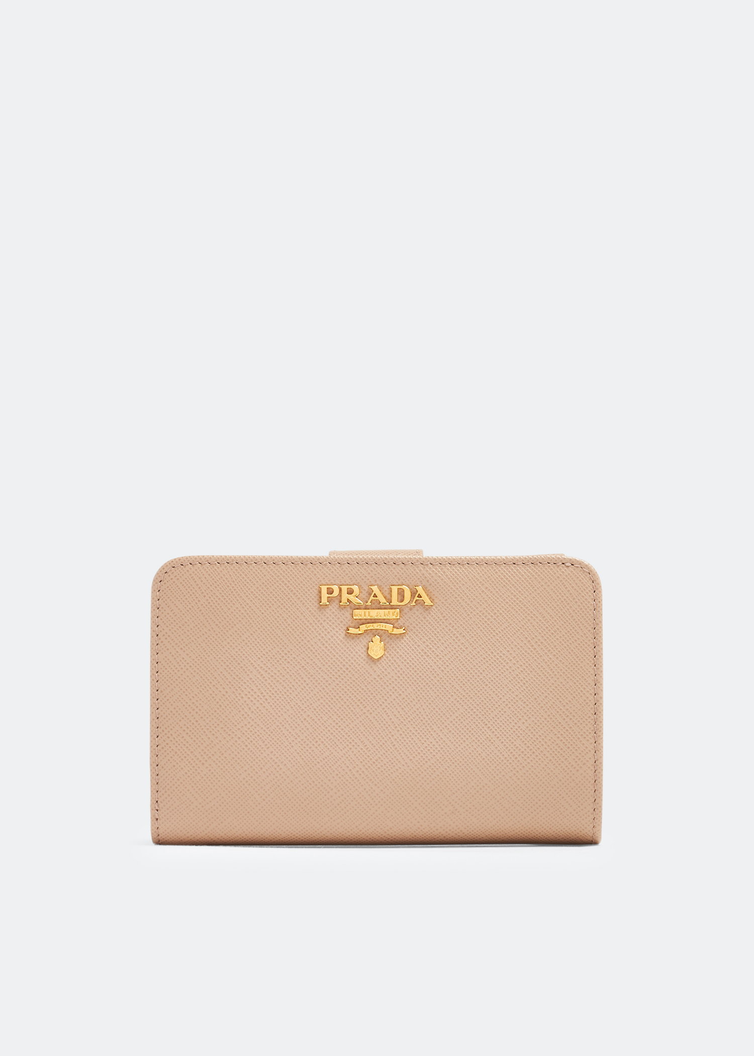 

Saffiano leather small wallet, Beige
