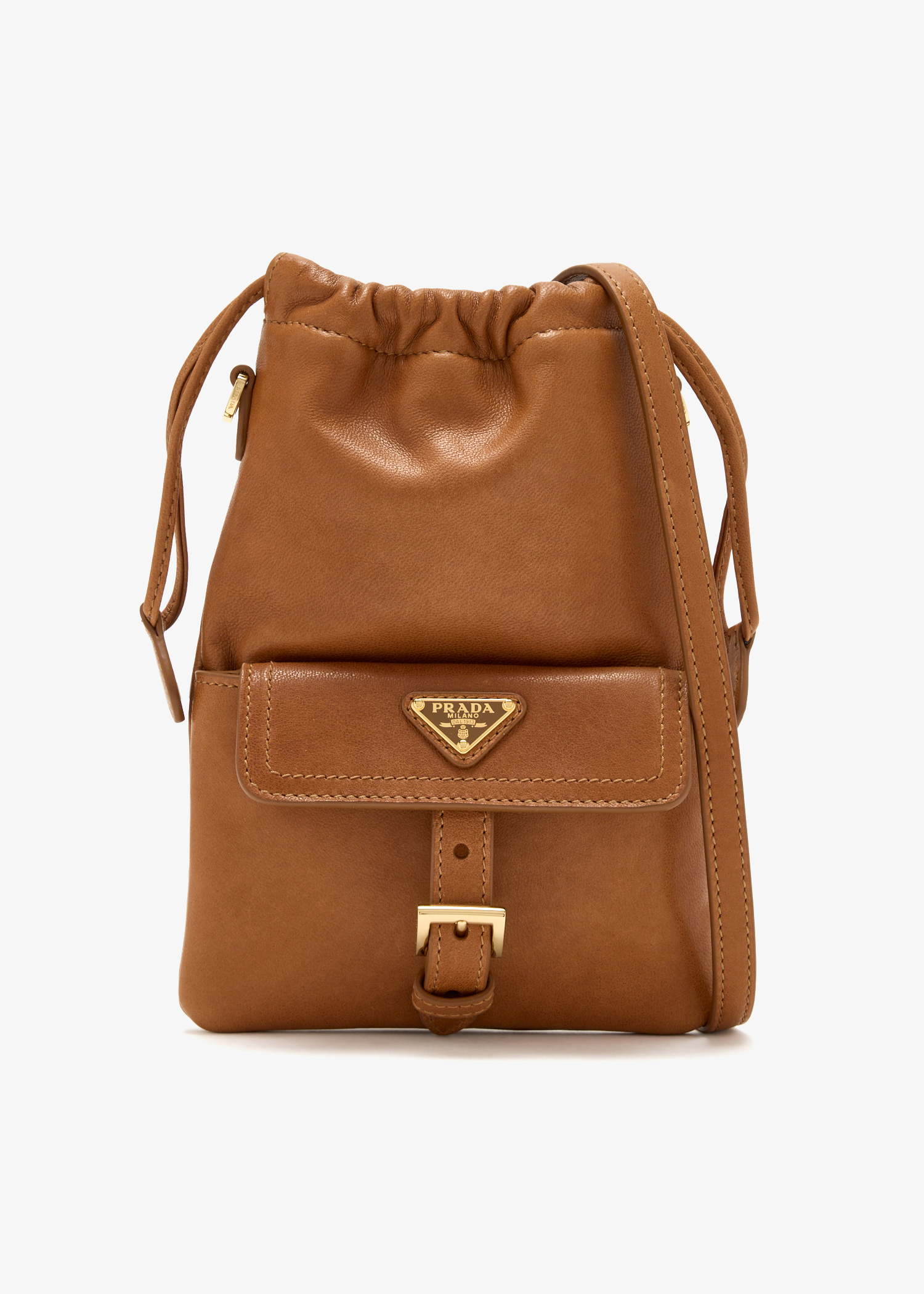 

Nappa leather pouch, Brown