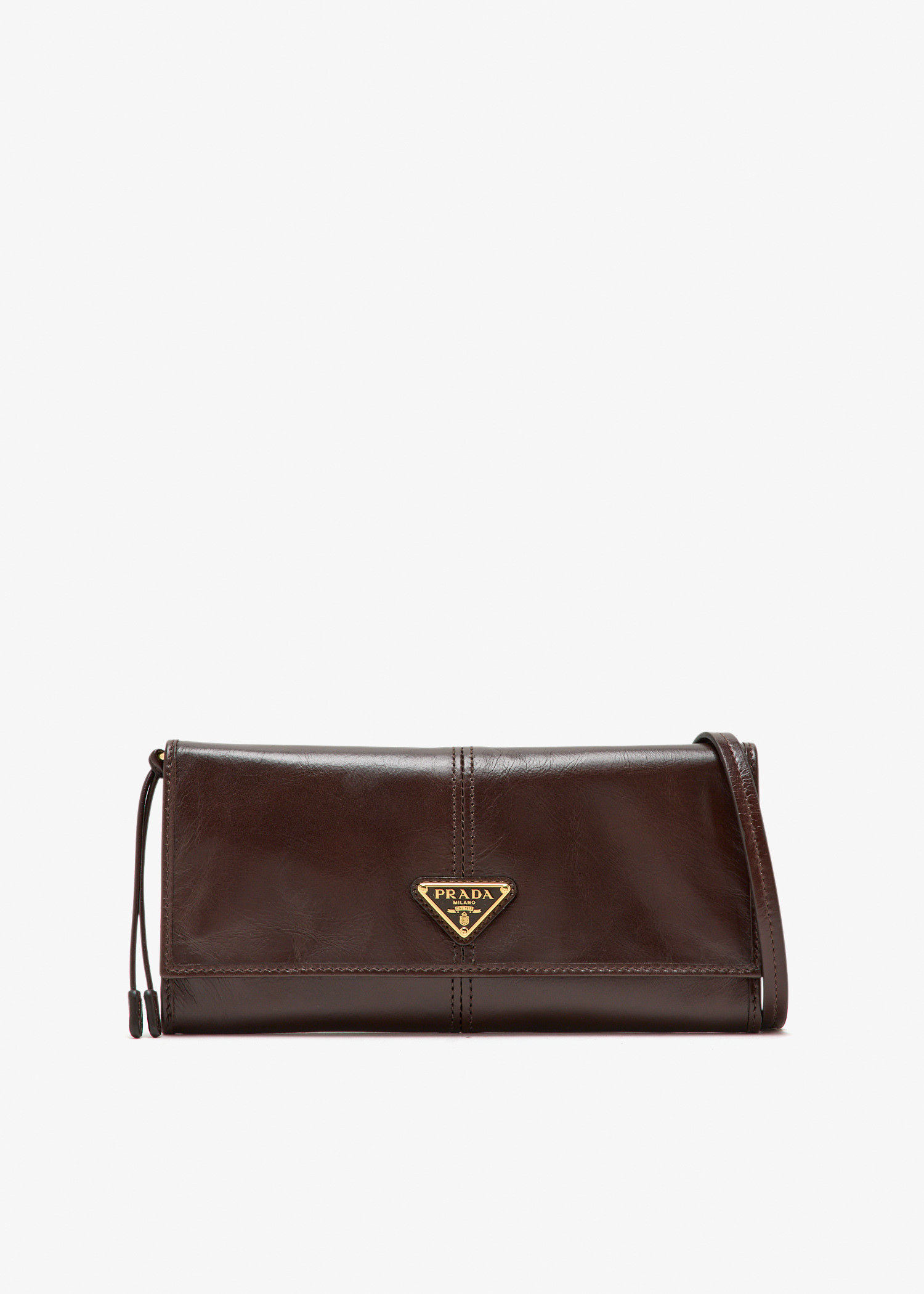 

Leather strap wallet, Brown