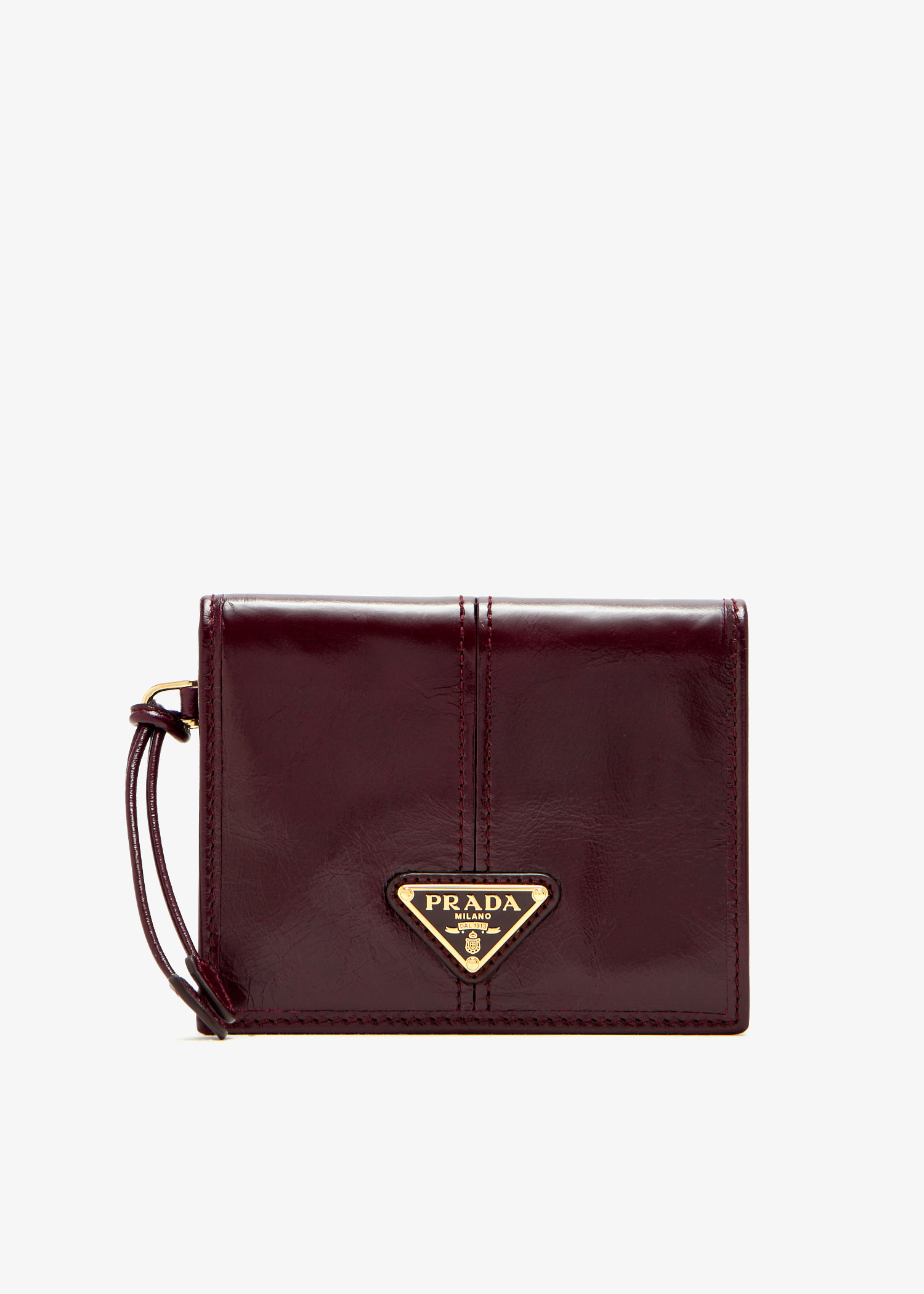 

Small leather wallet, Burgundy