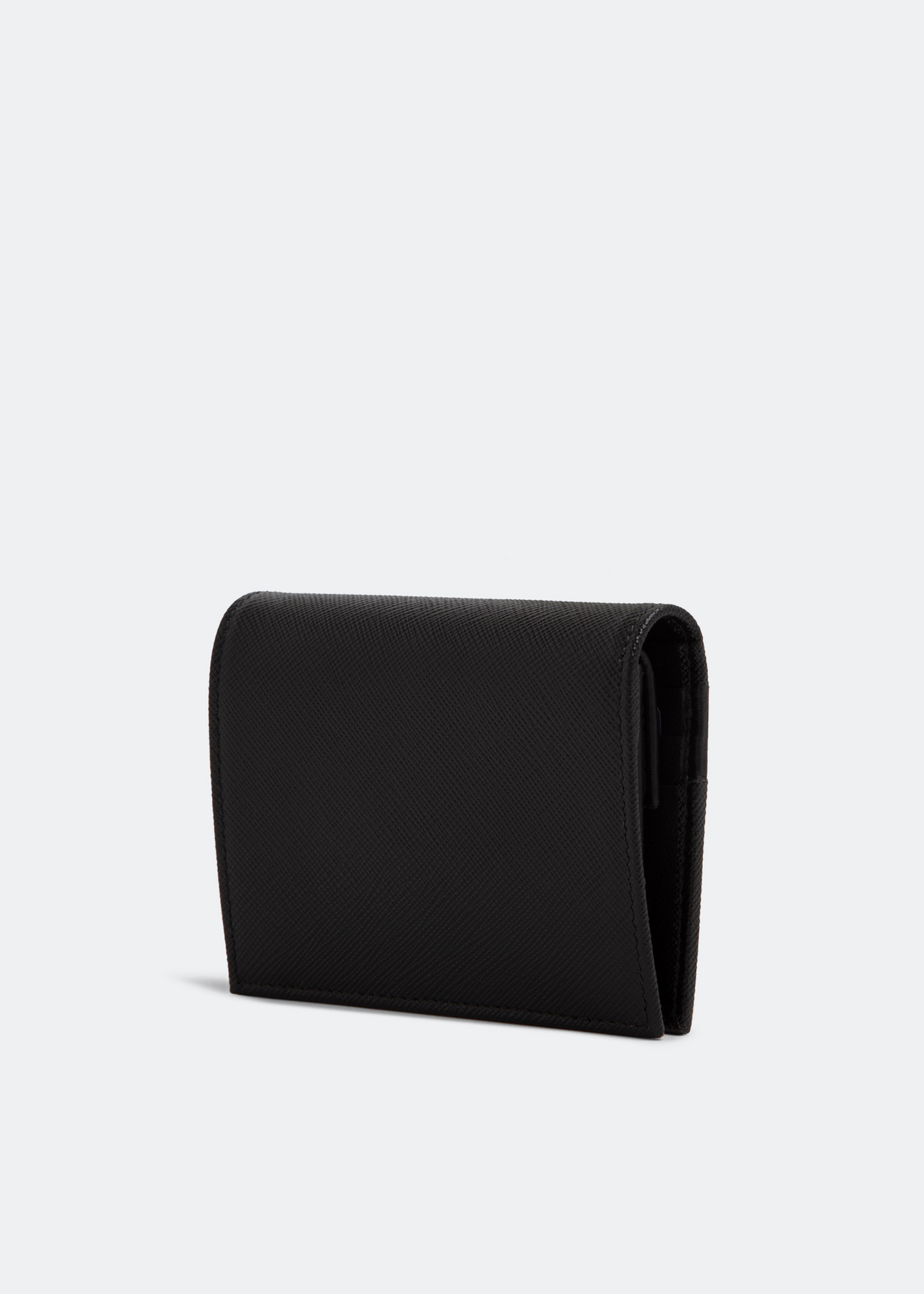 

Small Saffiano leather wallet, Black