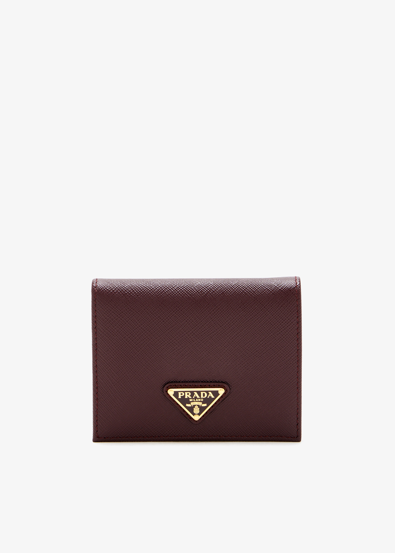 

Small Saffiano leather wallet, Burgundy
