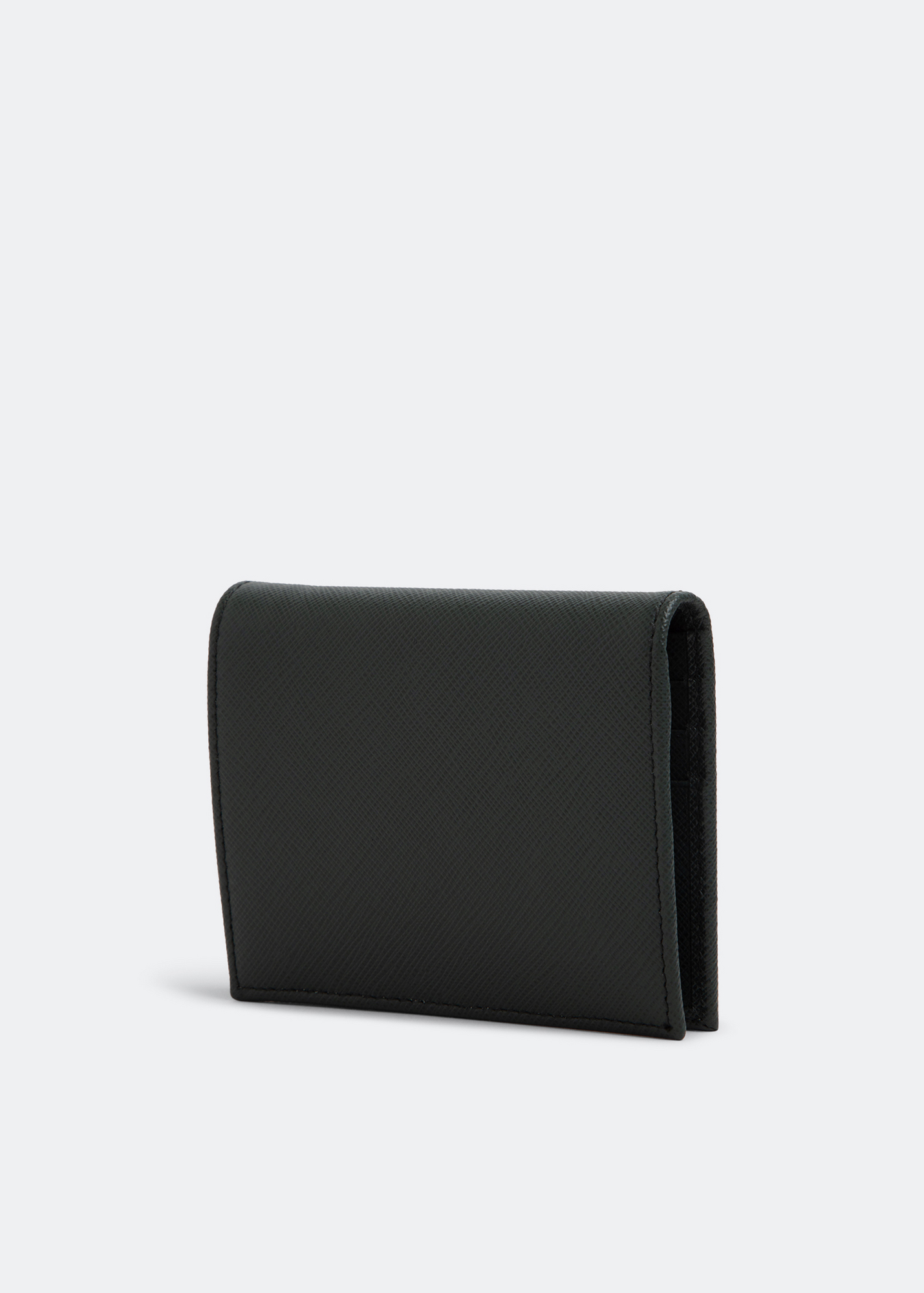 

Small Saffiano leather wallet, Black