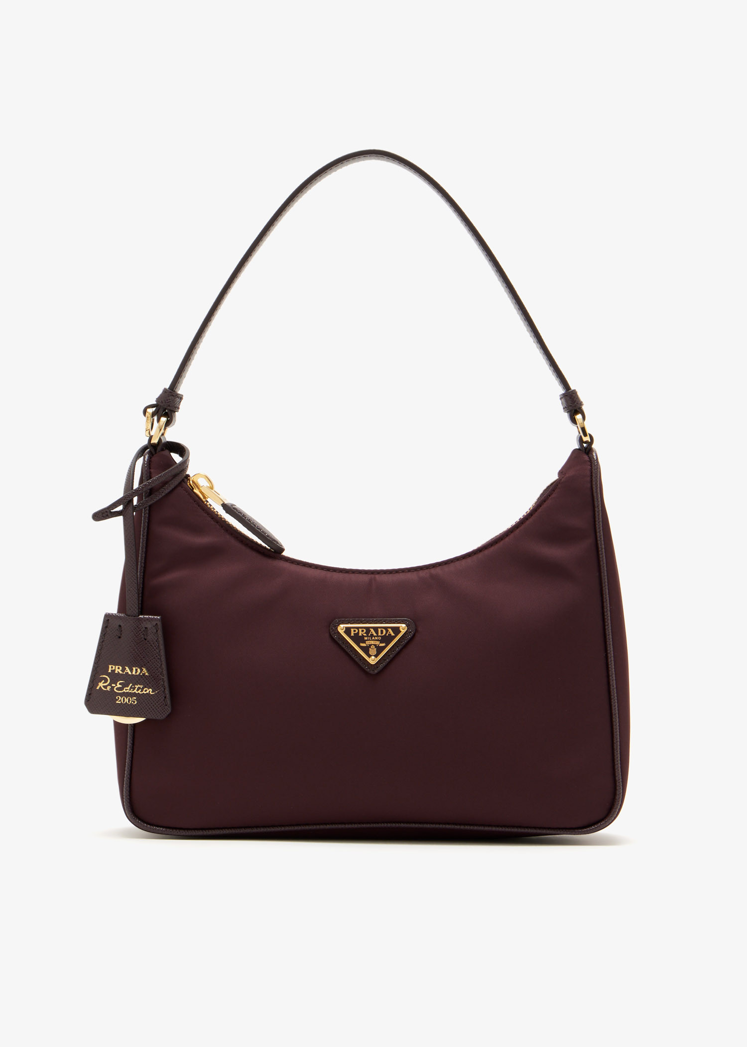 

Prada Re-Edition 2005 Re-Nylon and Saffiano mini bag, Burgundy