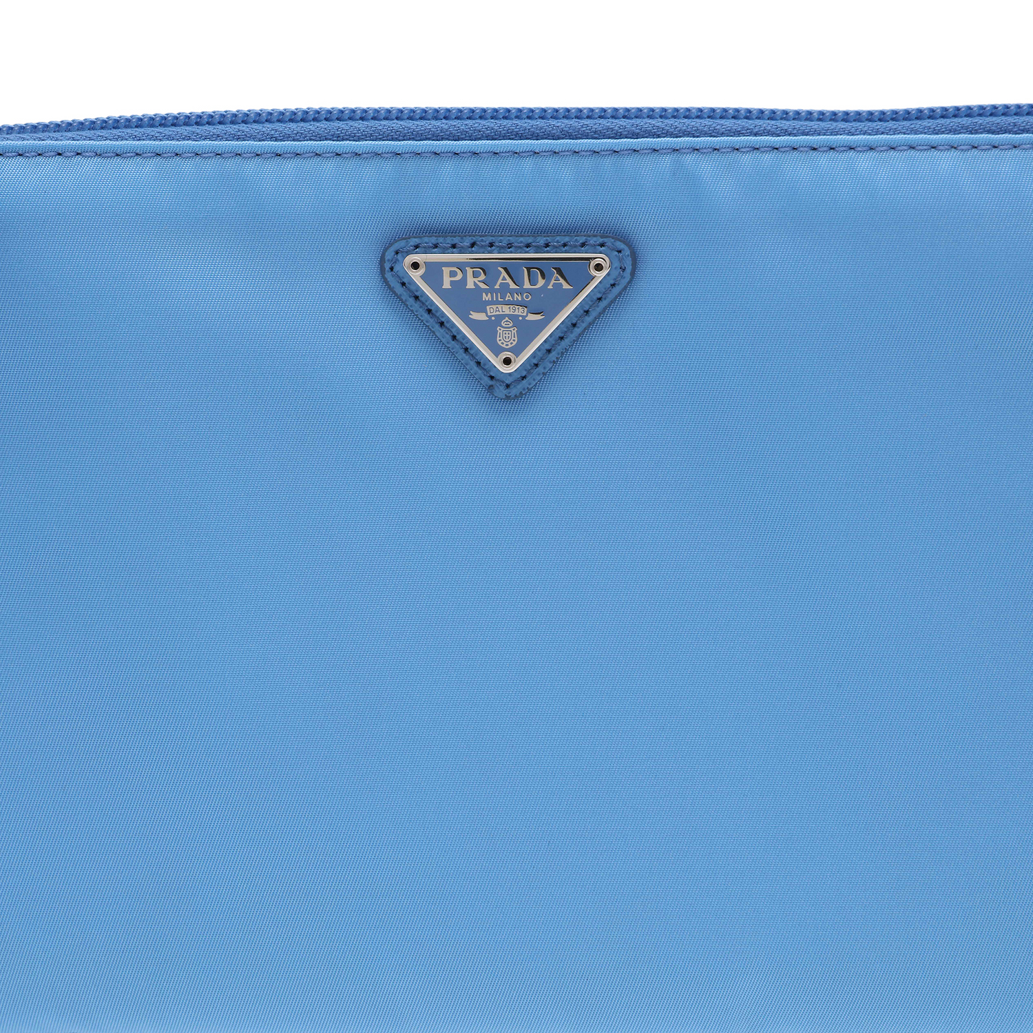 

Nylon and leather mini-bag, Blue