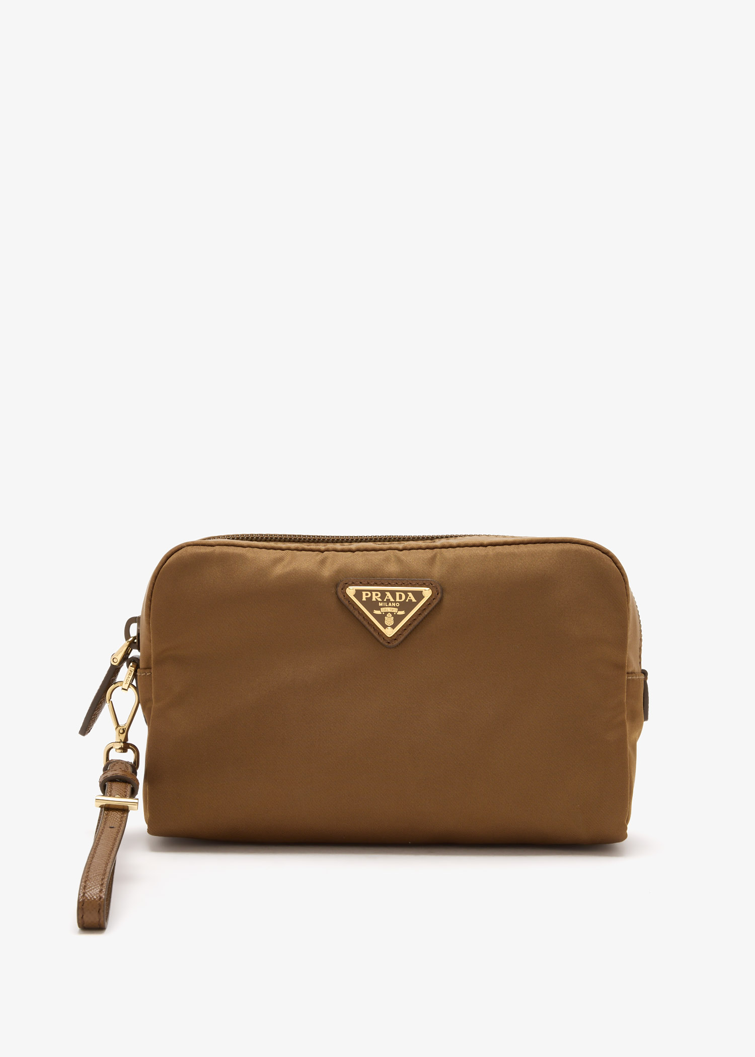 

Small Re-Nylon pouch, Brown