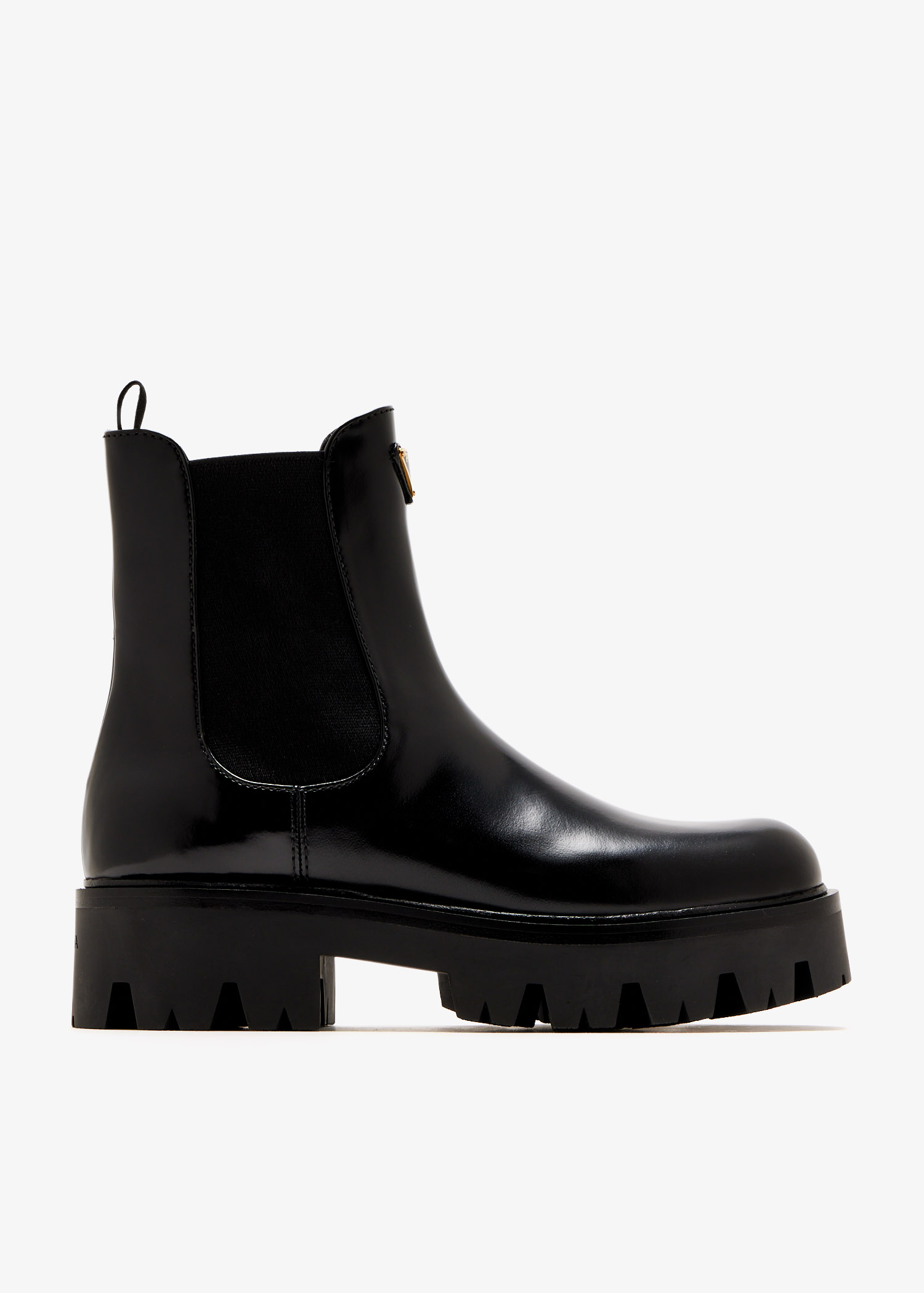 

Brushed leather booties, Black