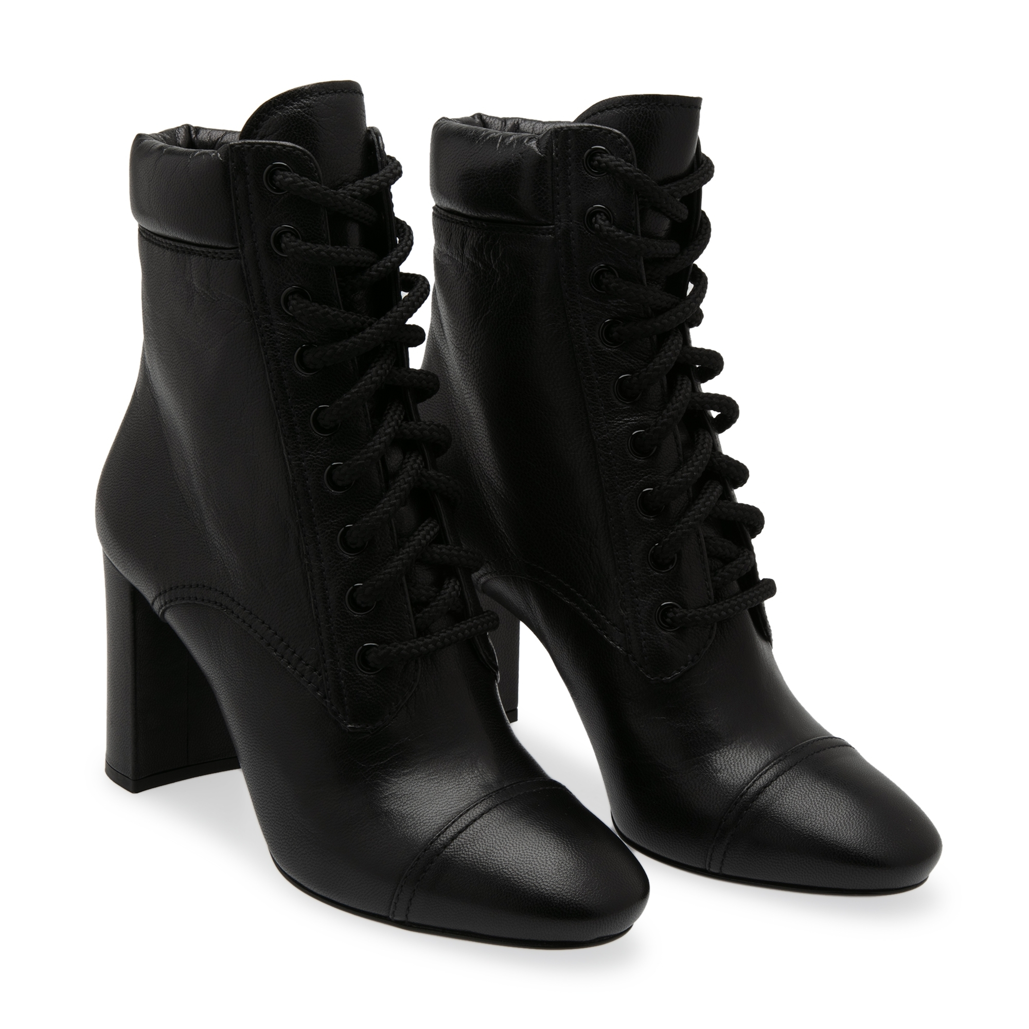 

Leather lace-up boots, Black