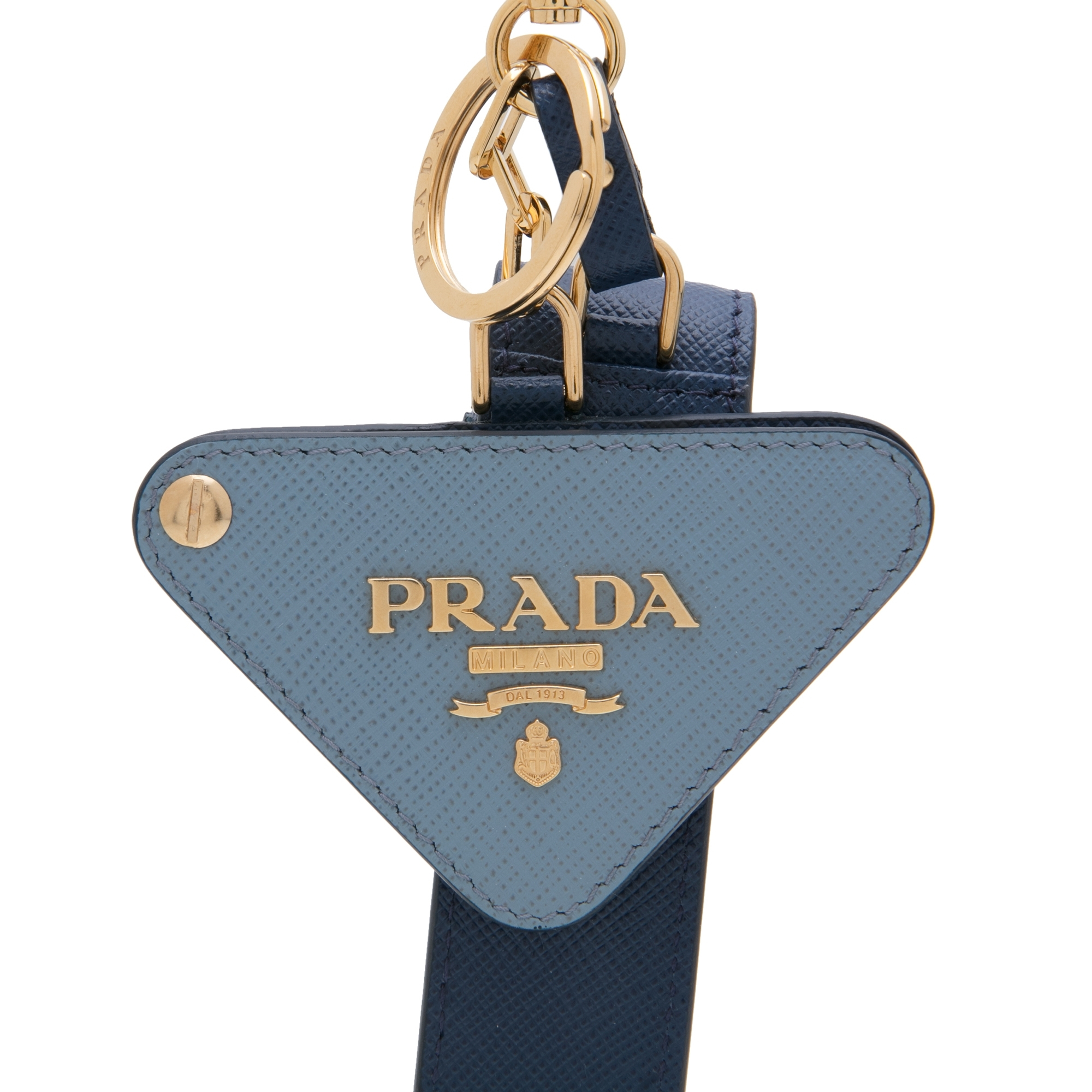 

Saffiano lipstick holder keyring, Blue
