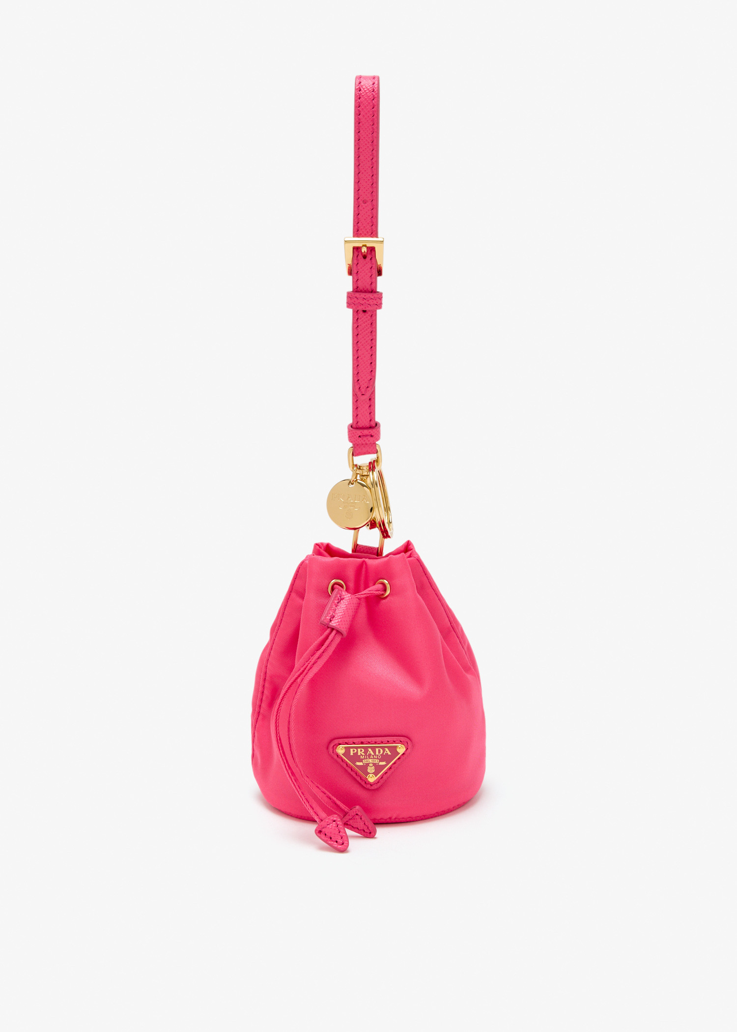 

Mini Icon Re-Nylon bag charm, Pink